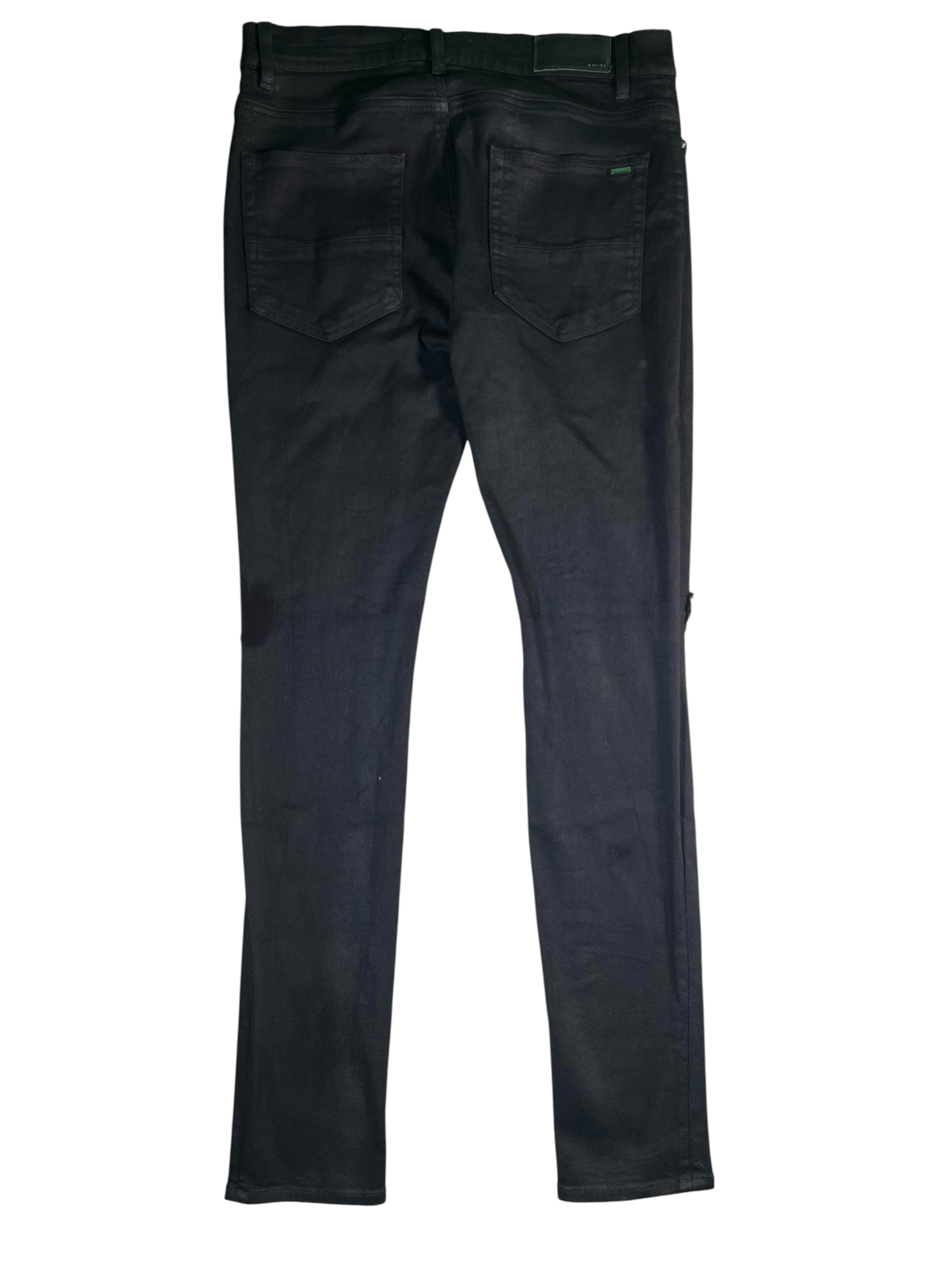 Amiri Black Knee Rip Jeans