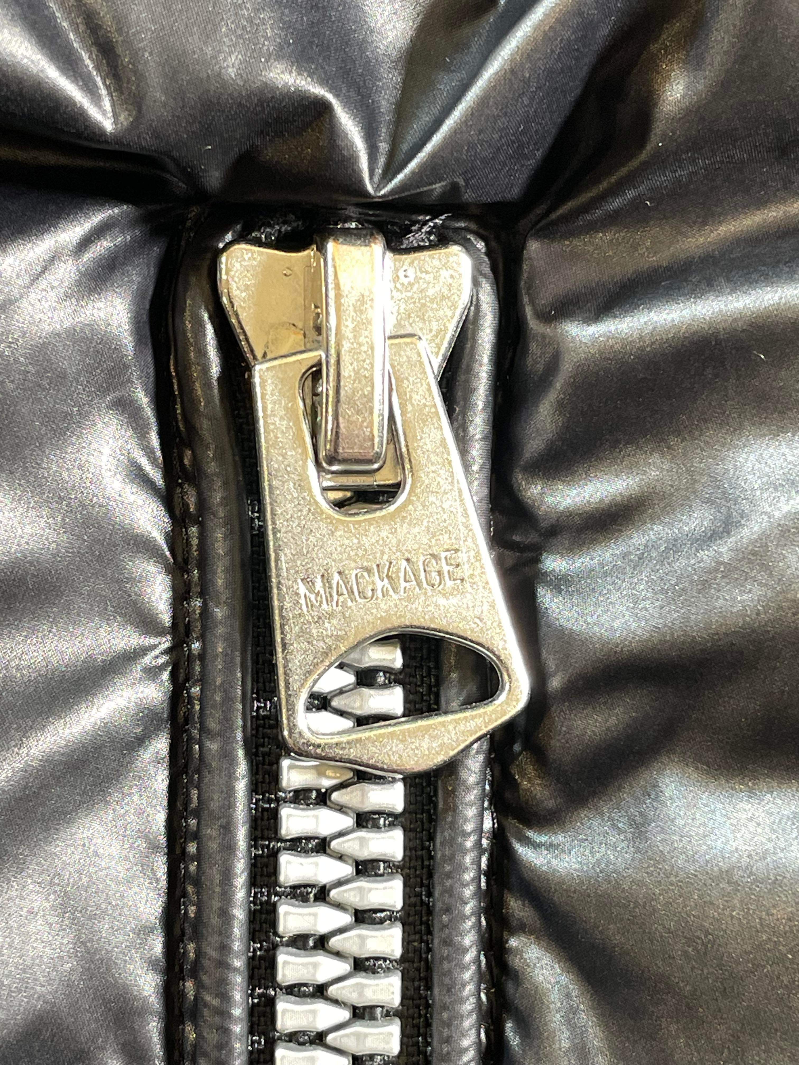 Mackage Black Sleeve Logo Puffer Jacket