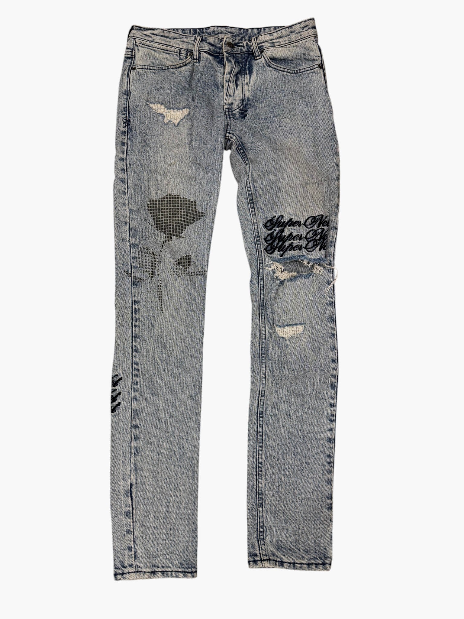 Ksubi Rose Outline Stone Wash Jeans