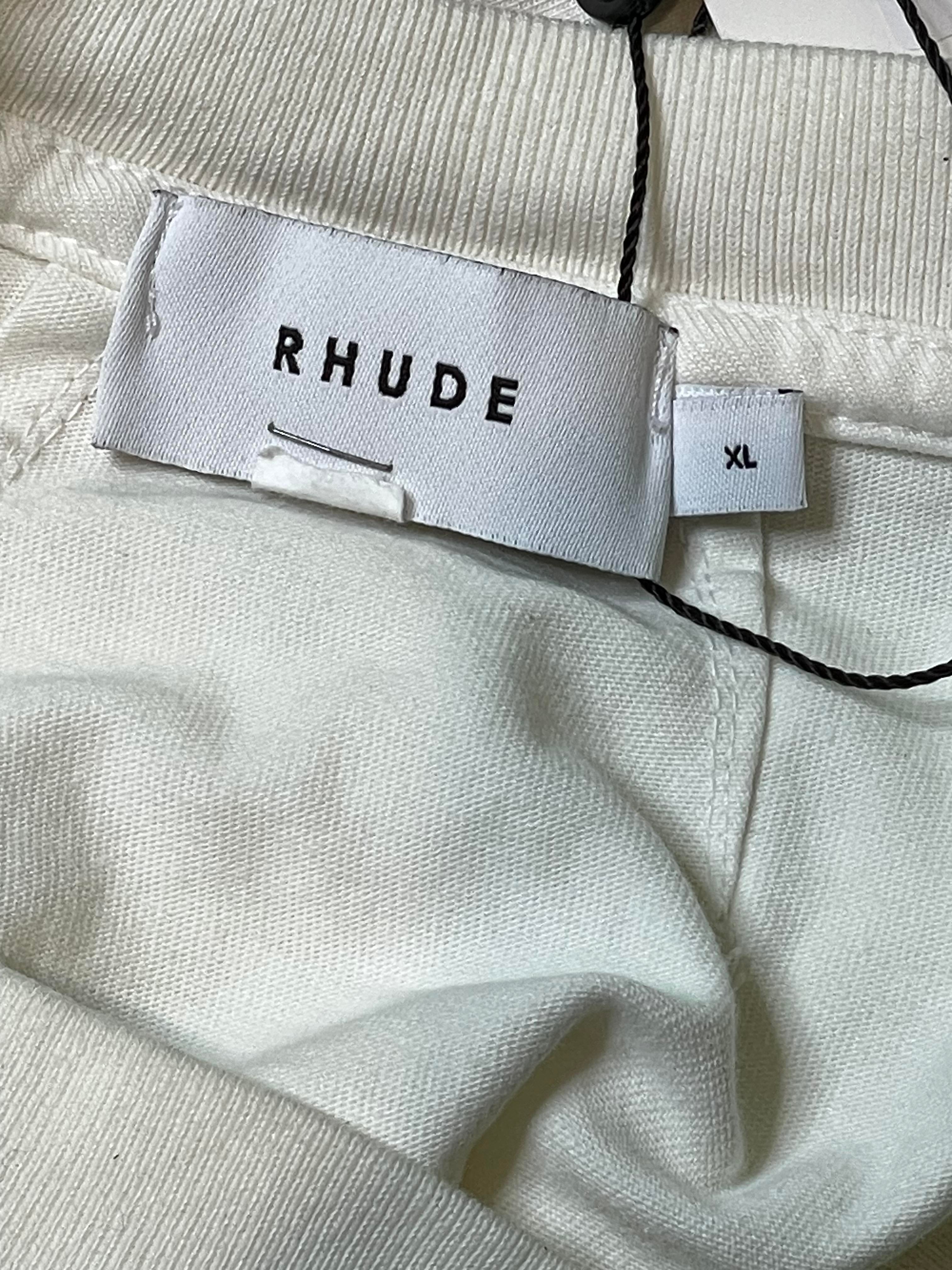 Rhude Cheetah Cream & Blue Tee