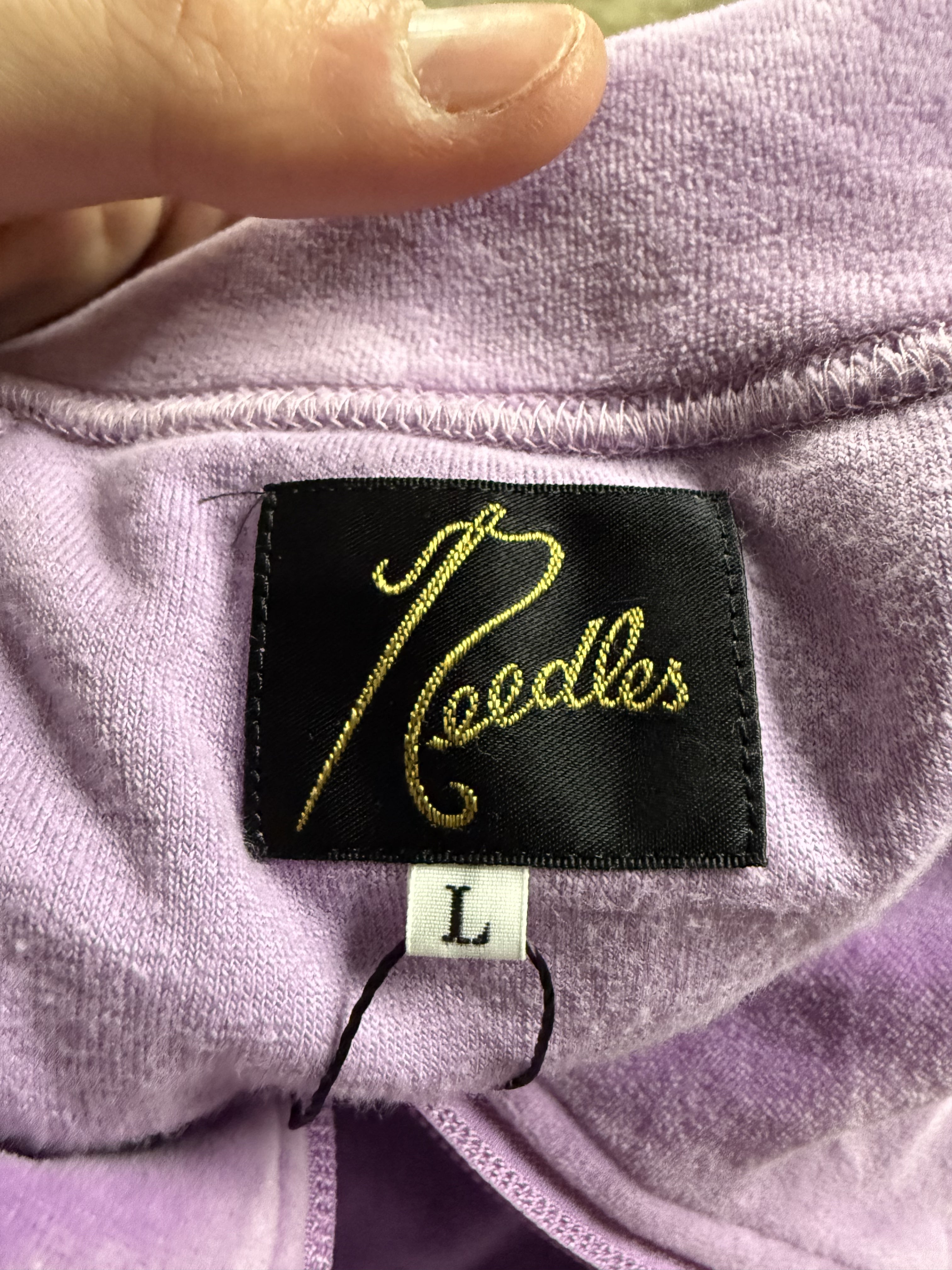 Needles AWGE Track Jacket Purple Green Used Large