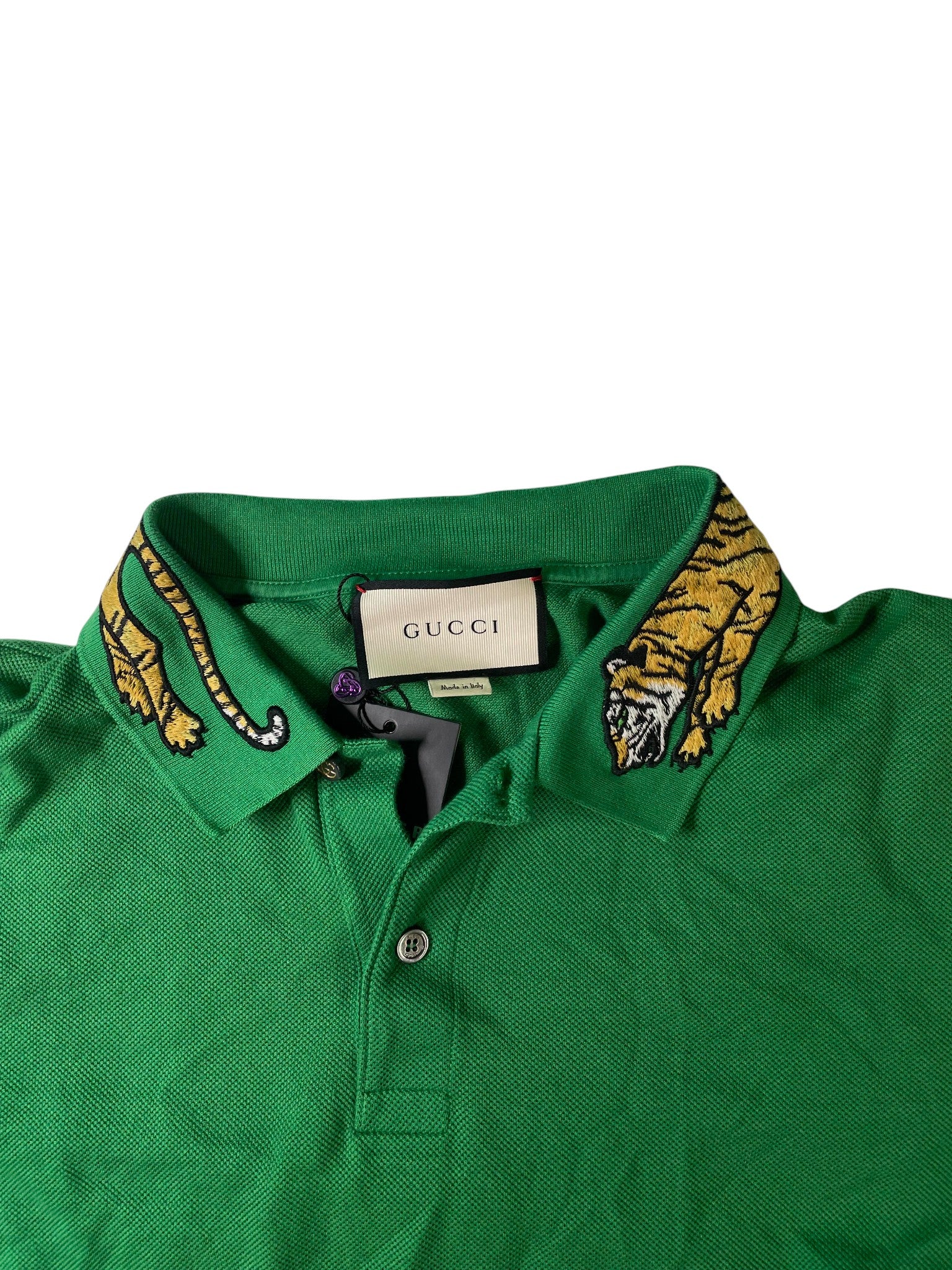 Gucci 'Tiger' Green Polo