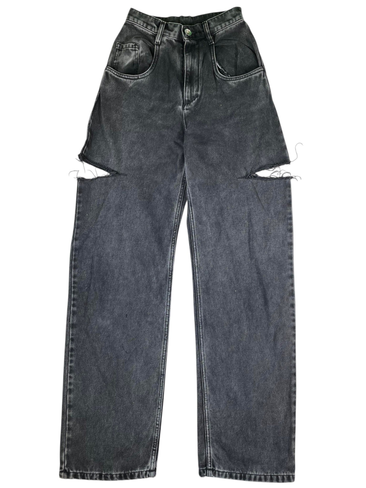 Maison Margiela Thigh Rip Black Jeans
