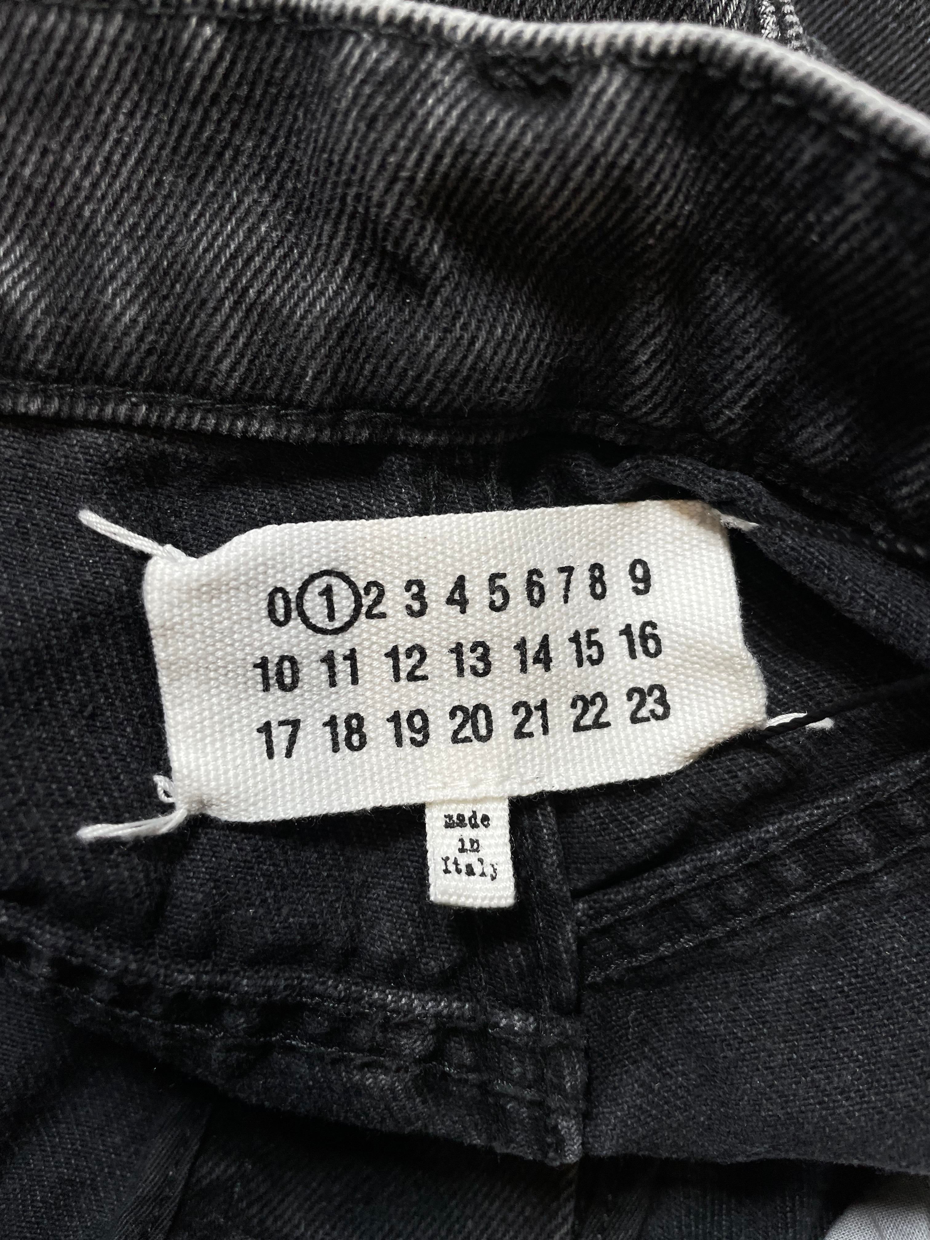 Maison Margiela Thigh Rip Black Jeans