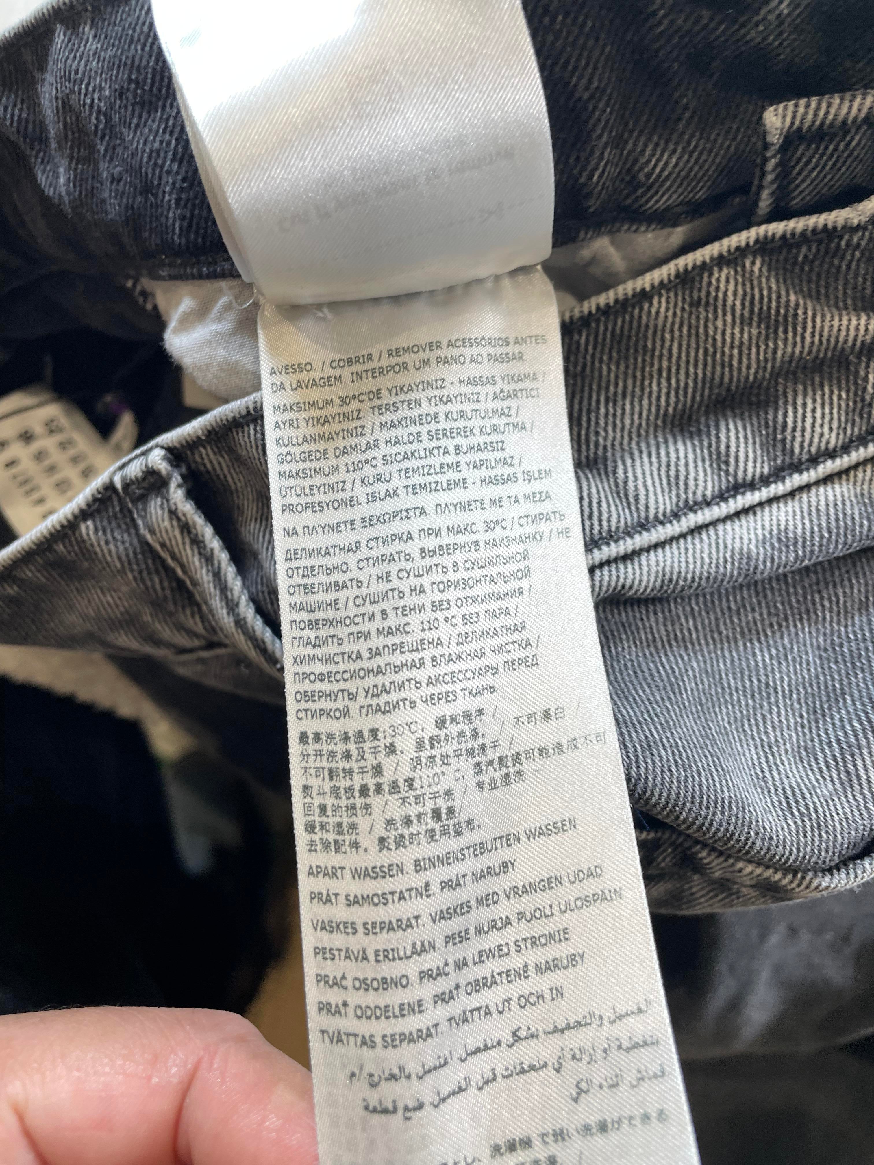 Maison Margiela Thigh Rip Black Jeans