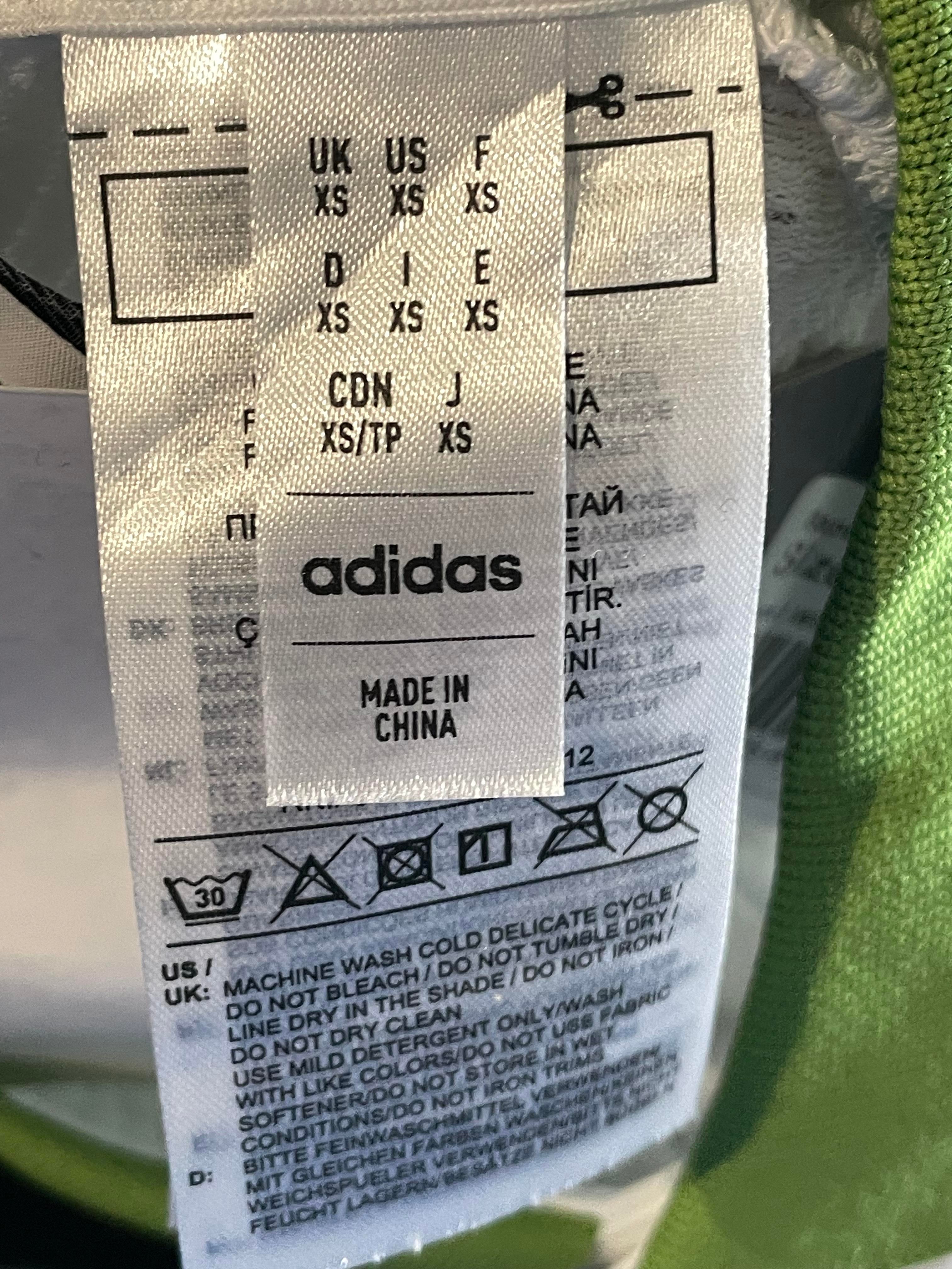 Bape Adidas White & Green Button Up Polo Shirt
