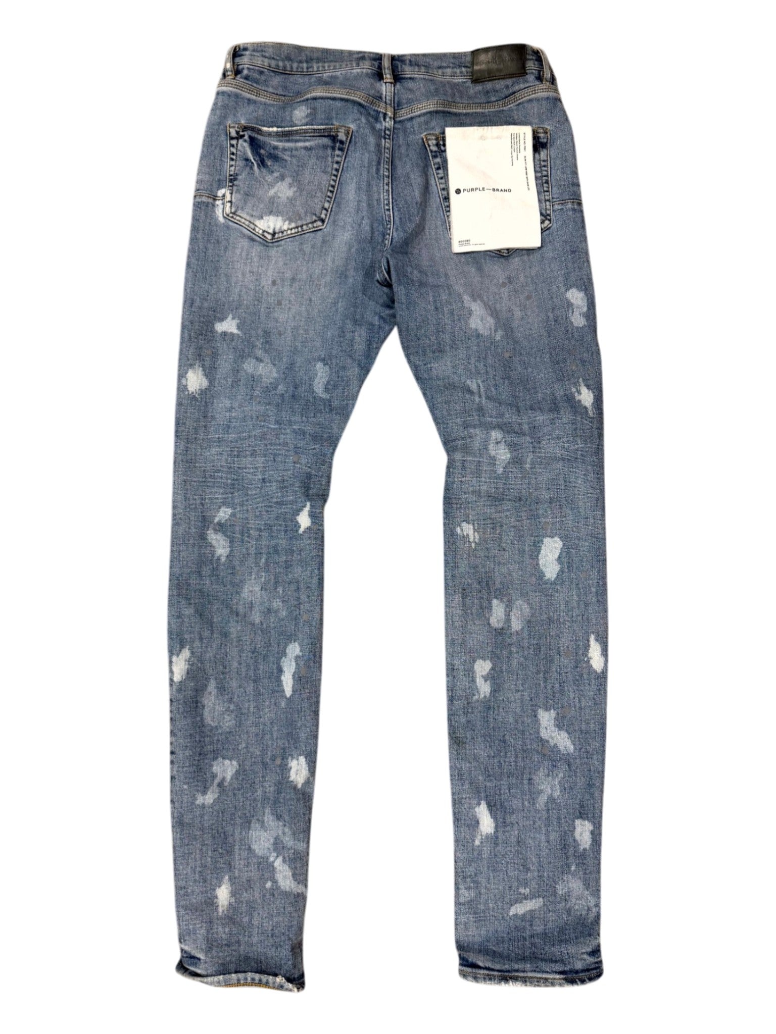 Purple Brand Paint Splatter Dark Wash Jeans