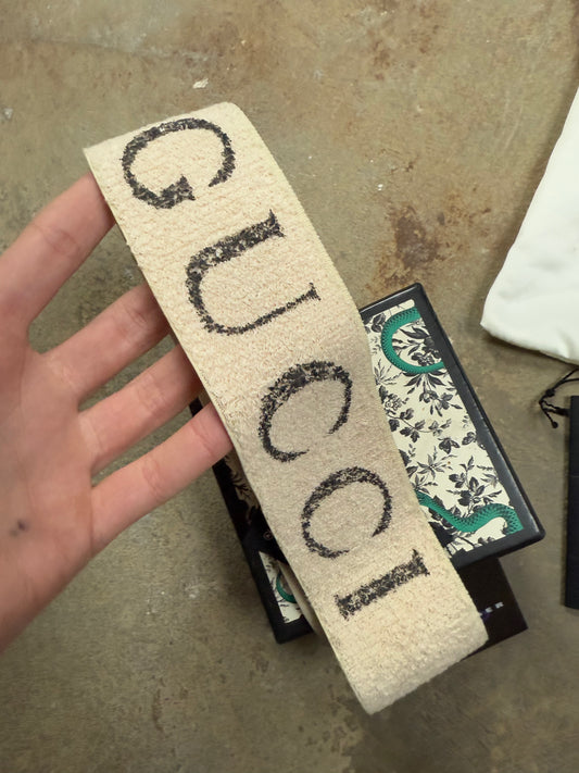 Gucci Headband Black Cream Used OS