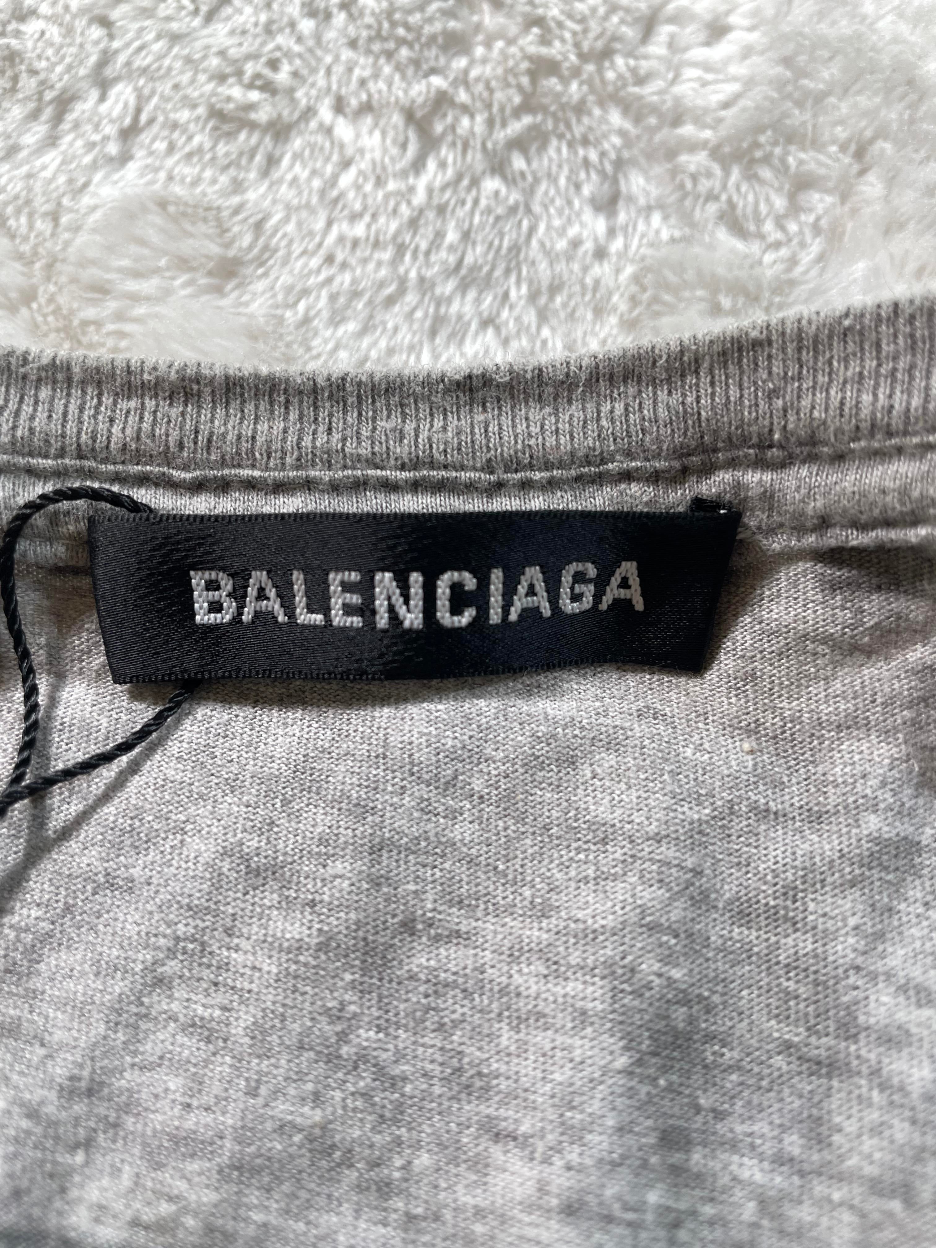 Balenciaga All Over Grey Tee