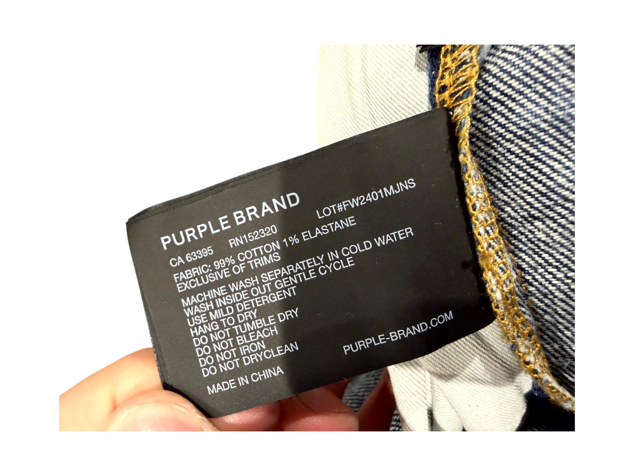 Purple Brand Reworked Light Wash Jeans