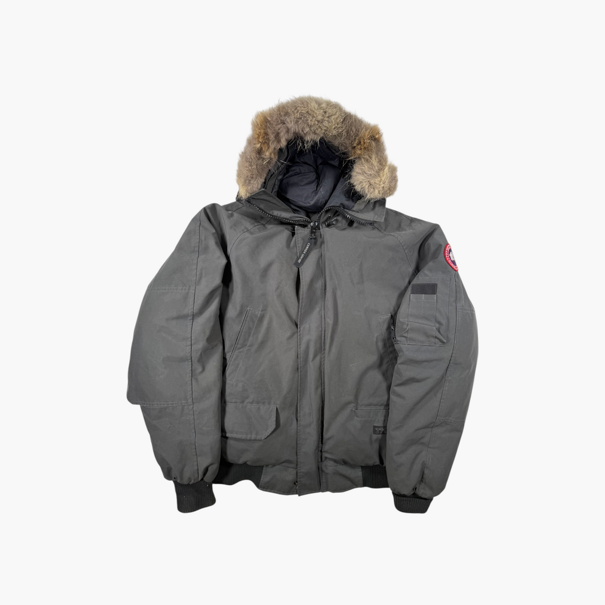 Canada Goose Fur Grey Bomber Jacket
