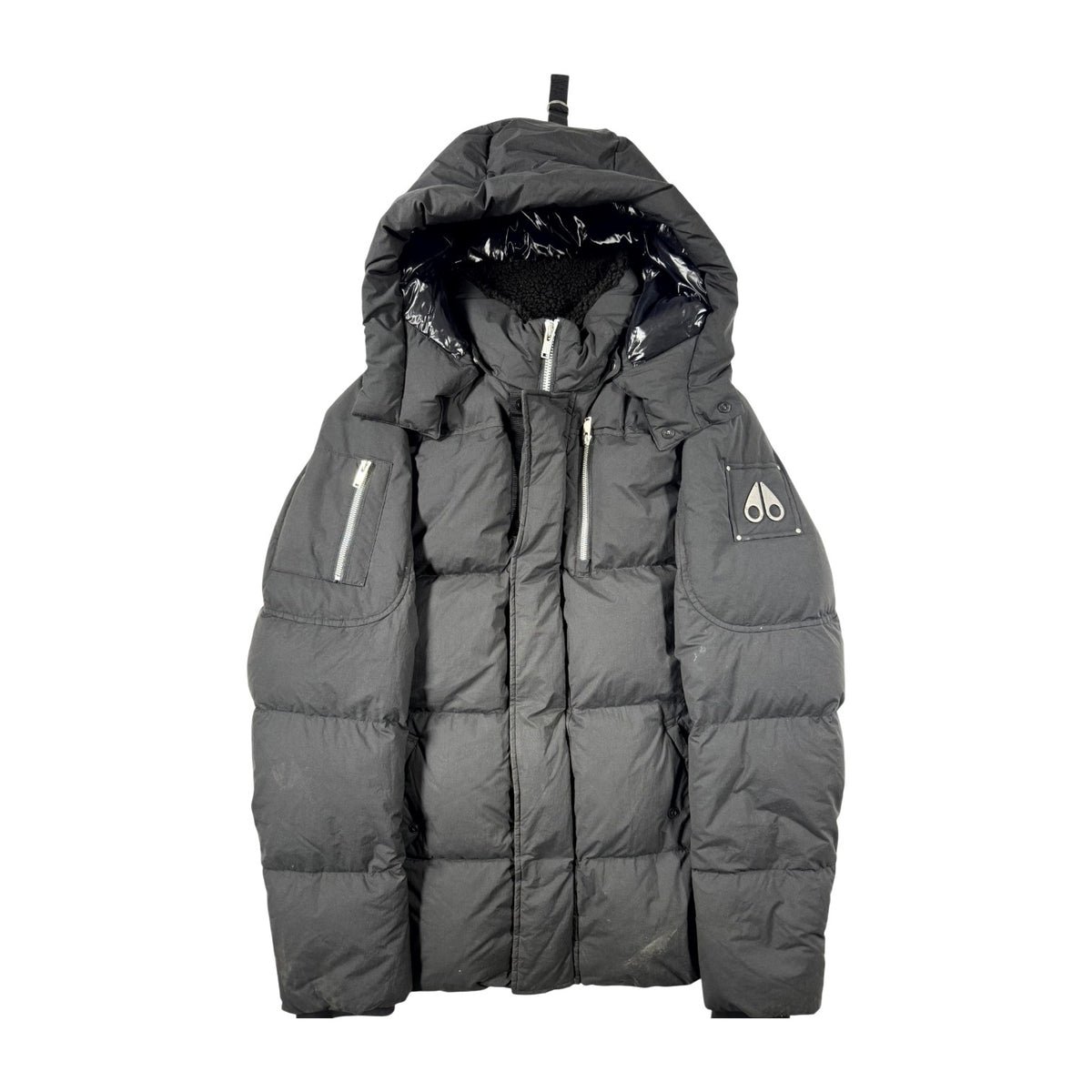 Moose Knuckles Sherpa Lined Parka Black Puffer Jacket