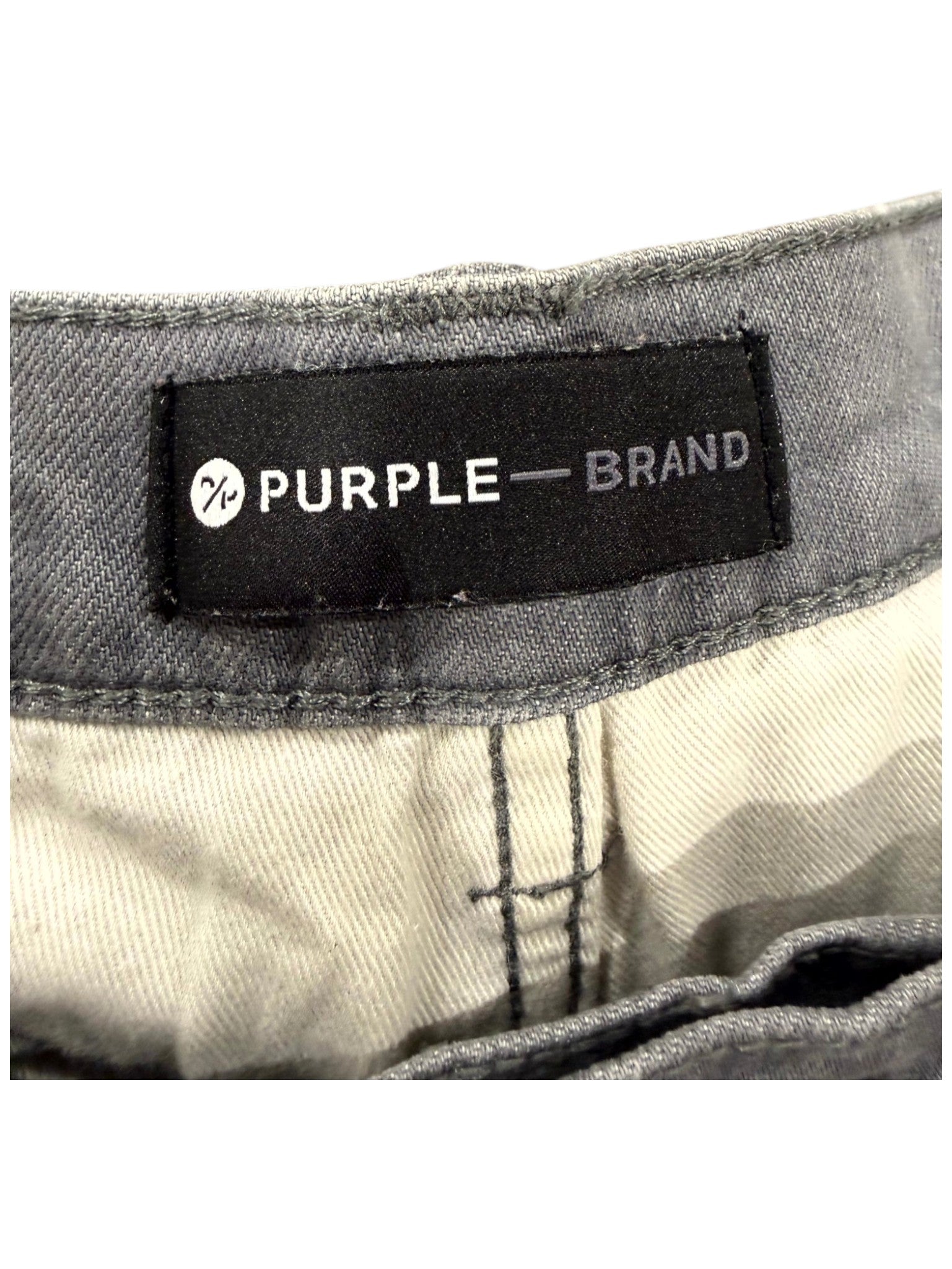 Purple Brand Paint Splatter Grey Jeans
