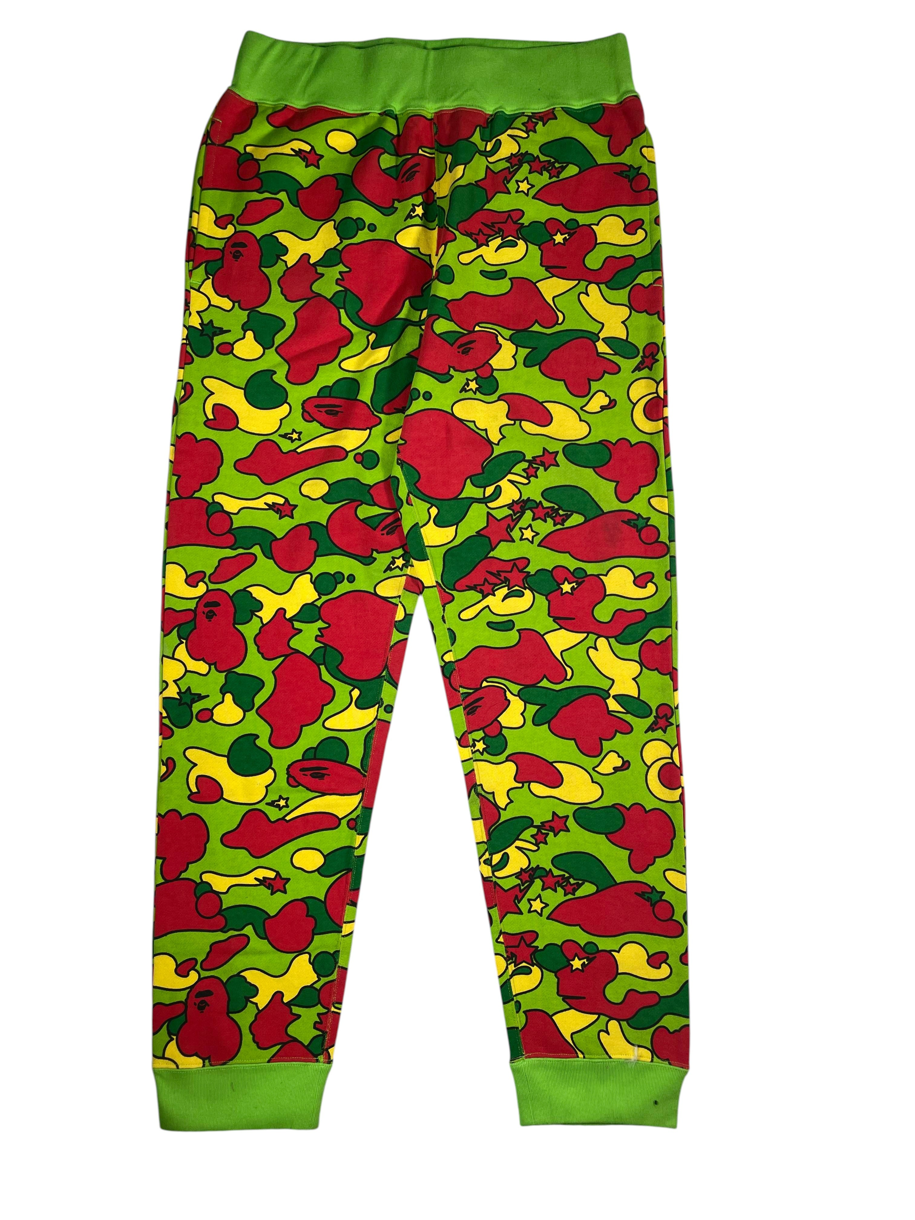 Bape Green & Red Camo Sweats