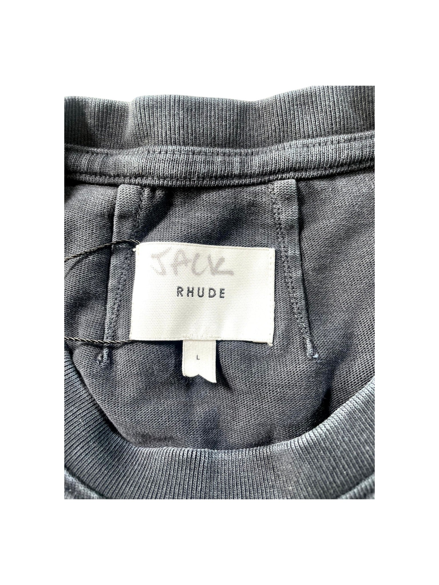 Rhude Heavy Long Sleeve Black Wash Tee