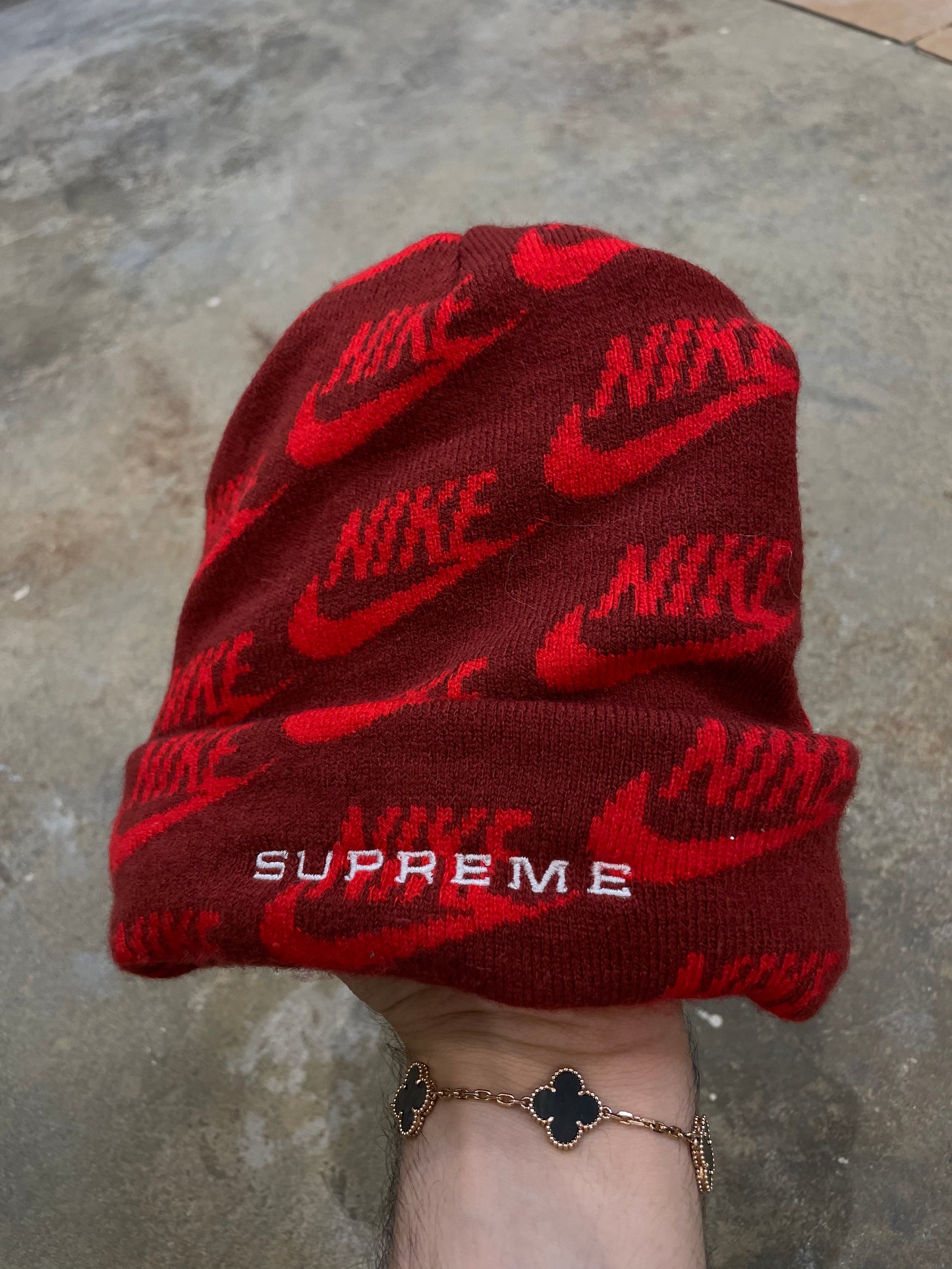 Supreme Nike Beanie Red OS Used