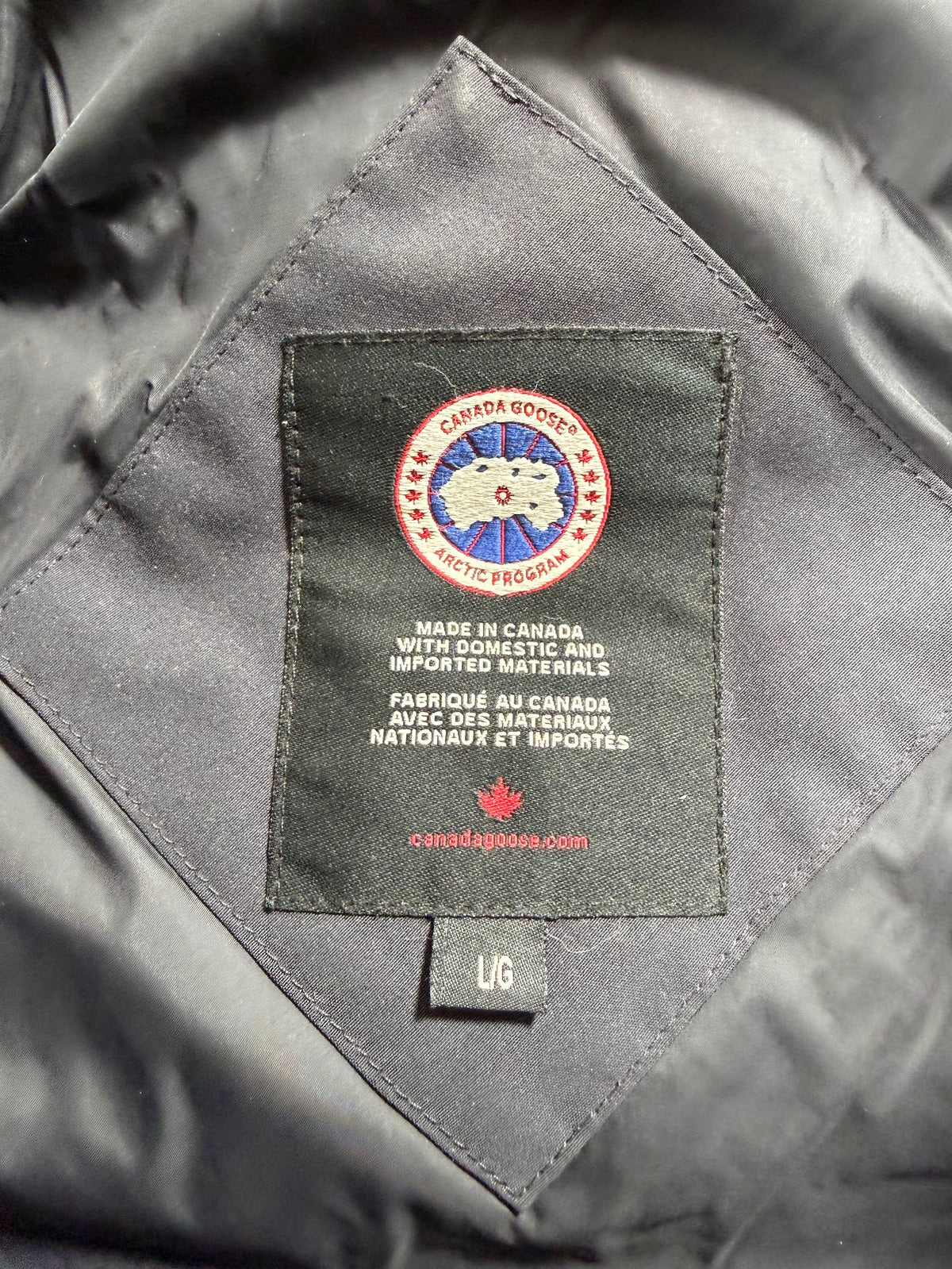 Canada Goose Navy & Red Parka