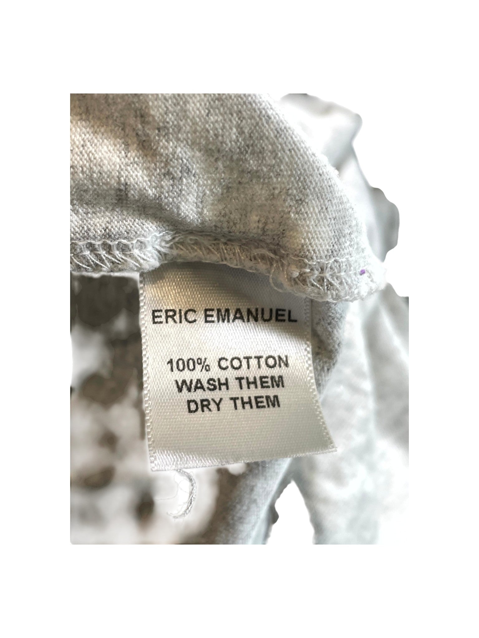 Eric Emanuel "Thunderbolt" Long Sleeve Grey & Lime T shirt