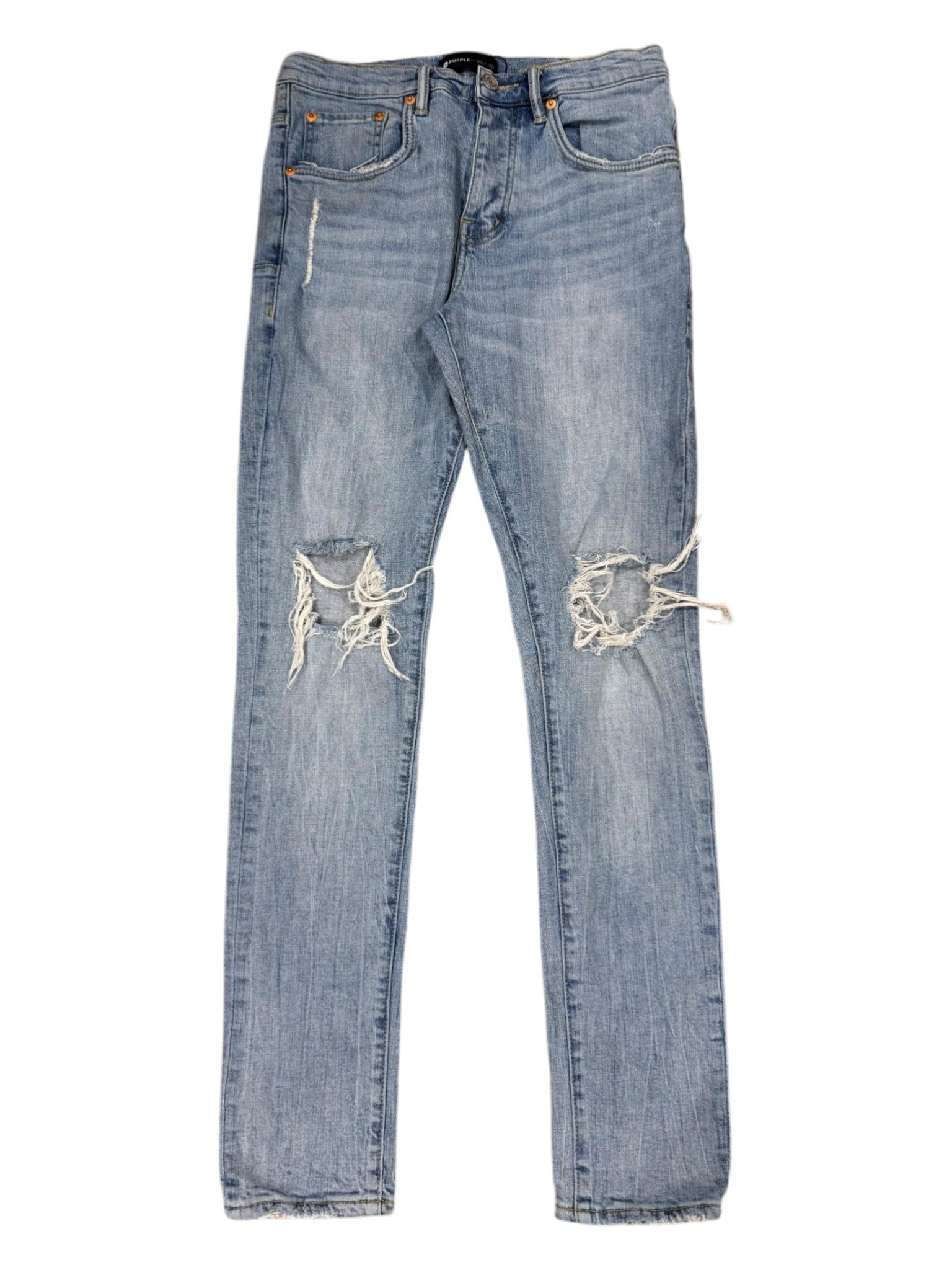 Purple Rip Light Wash Jeans