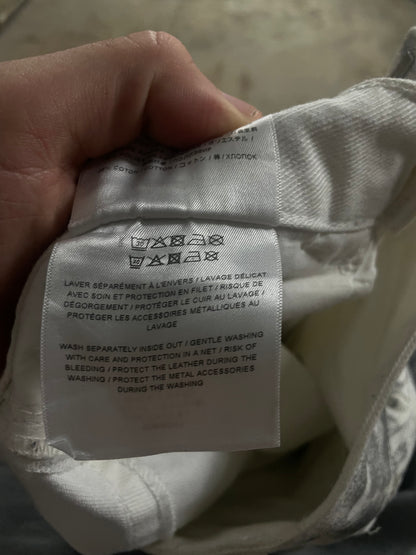 Givenchy Jeans White Silver Used 31