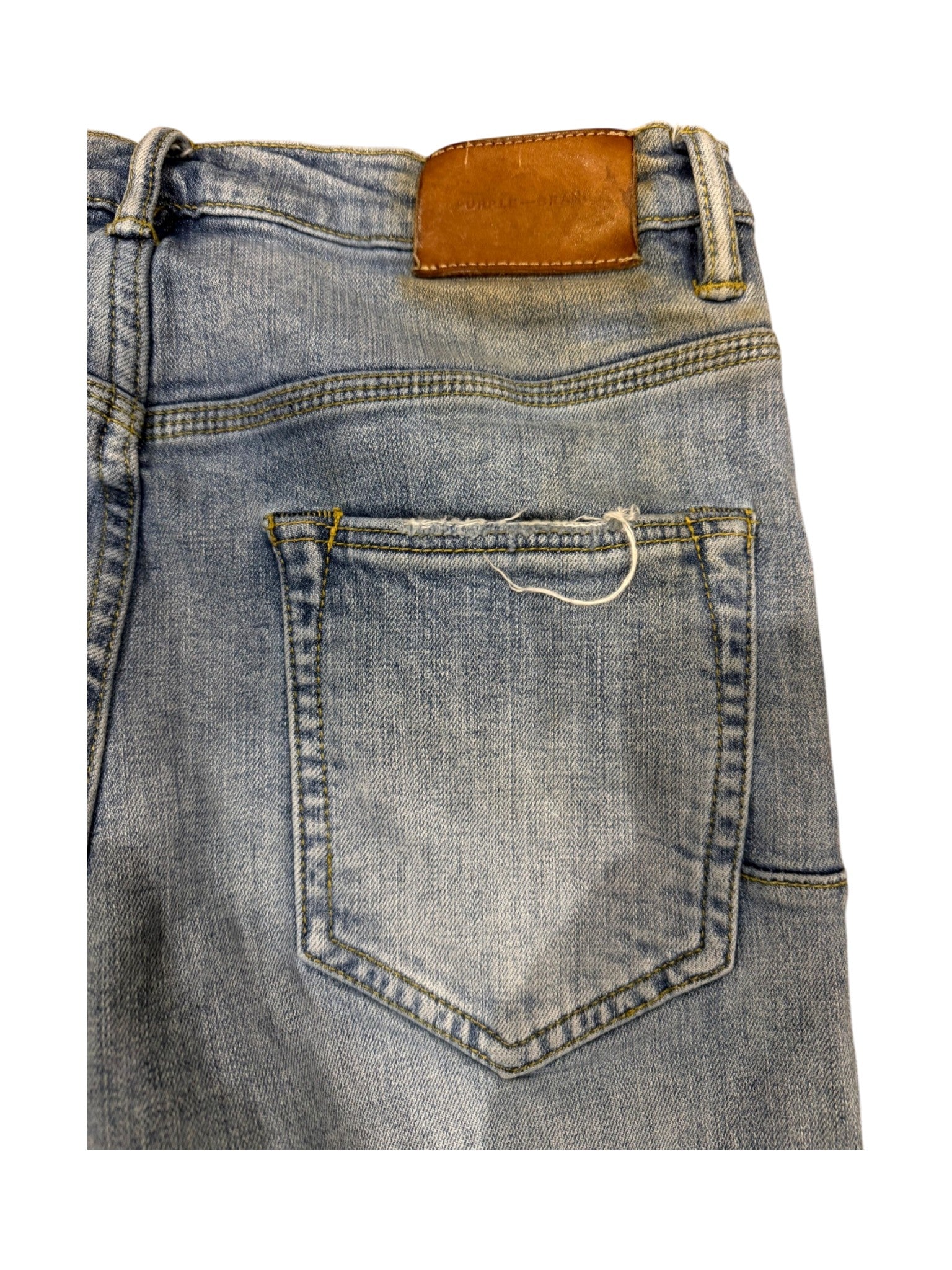 Purple Rip Light Wash Jeans