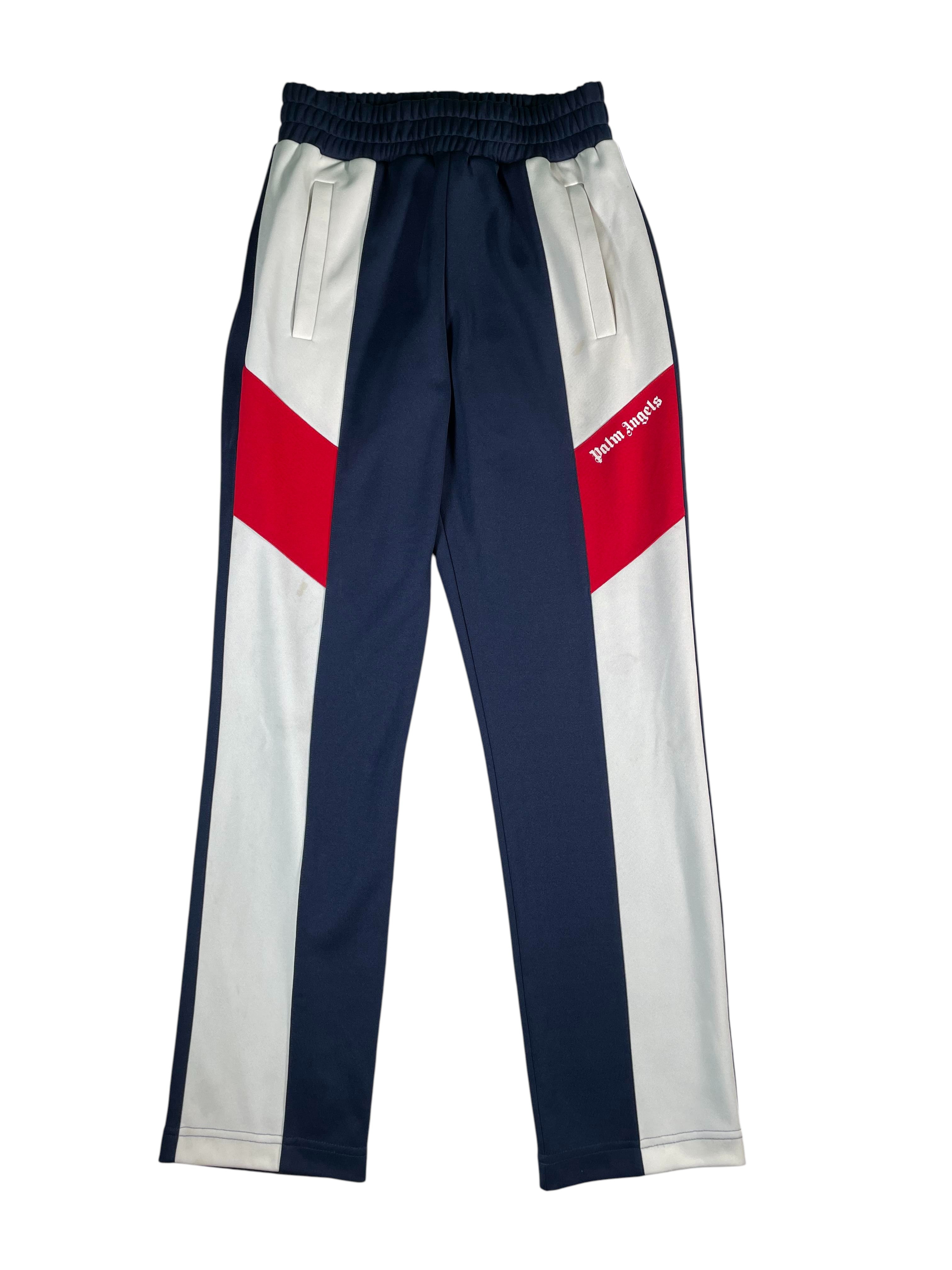 Palm Angels Blue, White & Red Track Pants