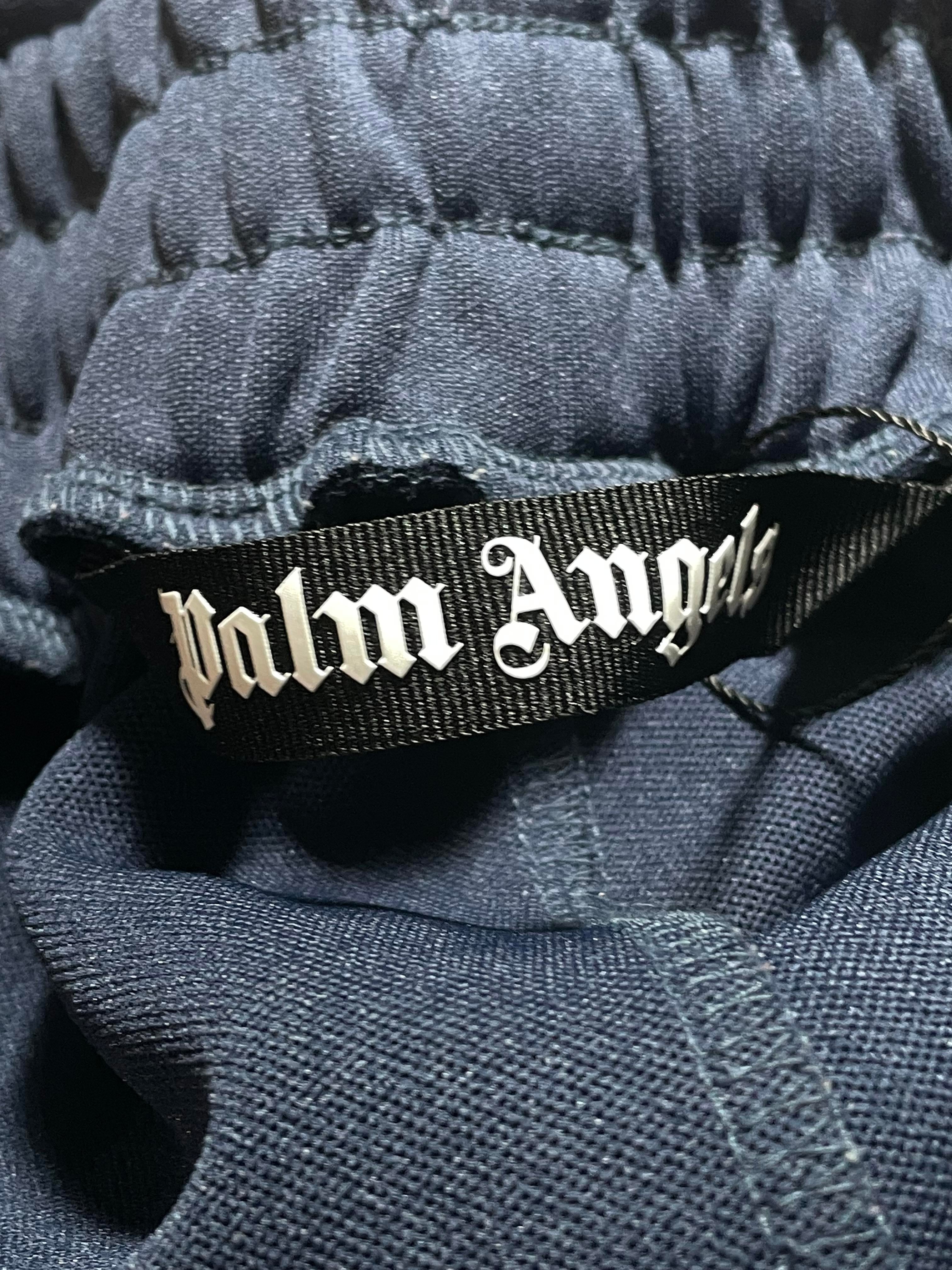 Palm Angels Blue, White & Red Track Pants