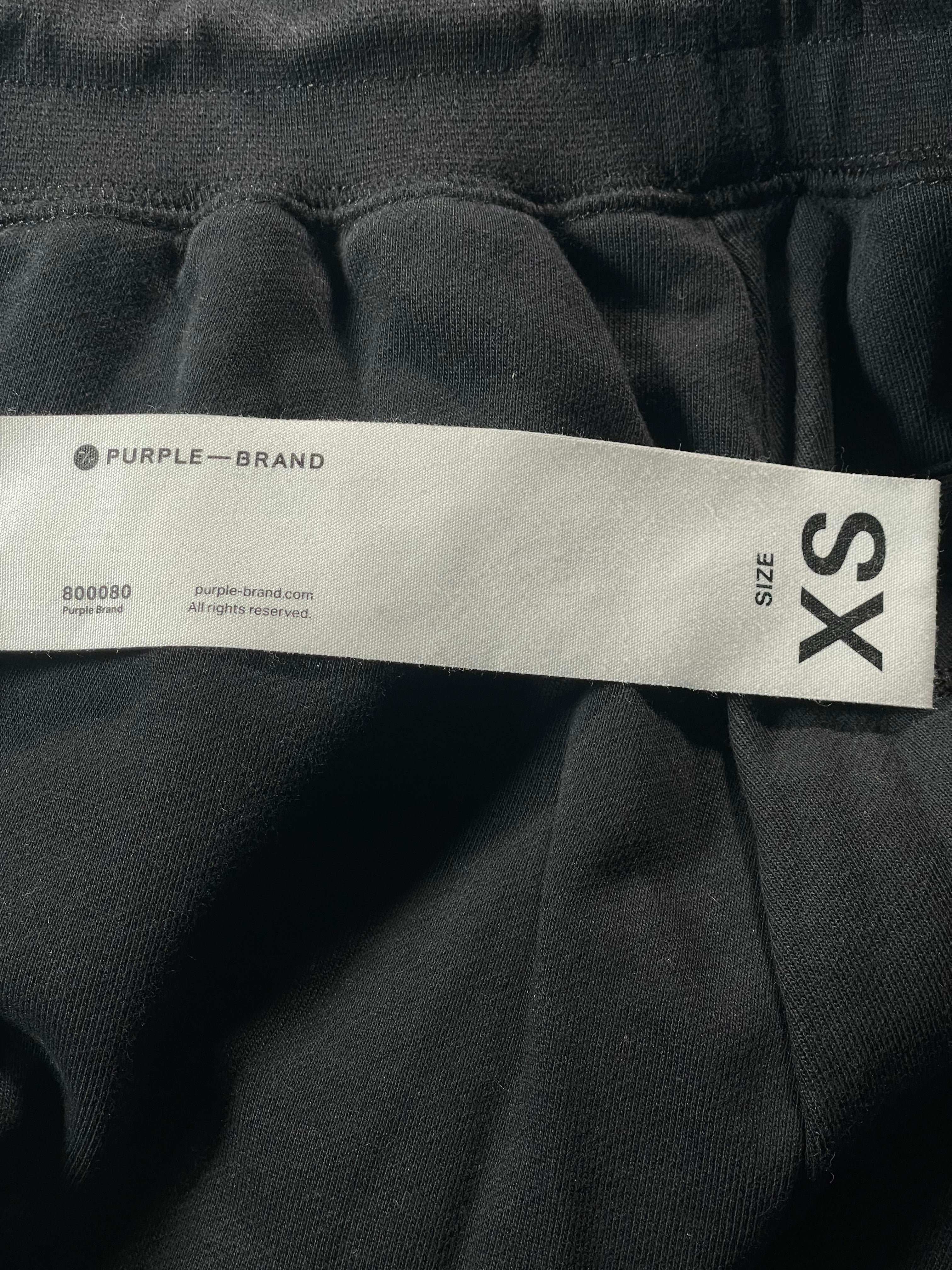 Purple Brand Black Paint Sweats