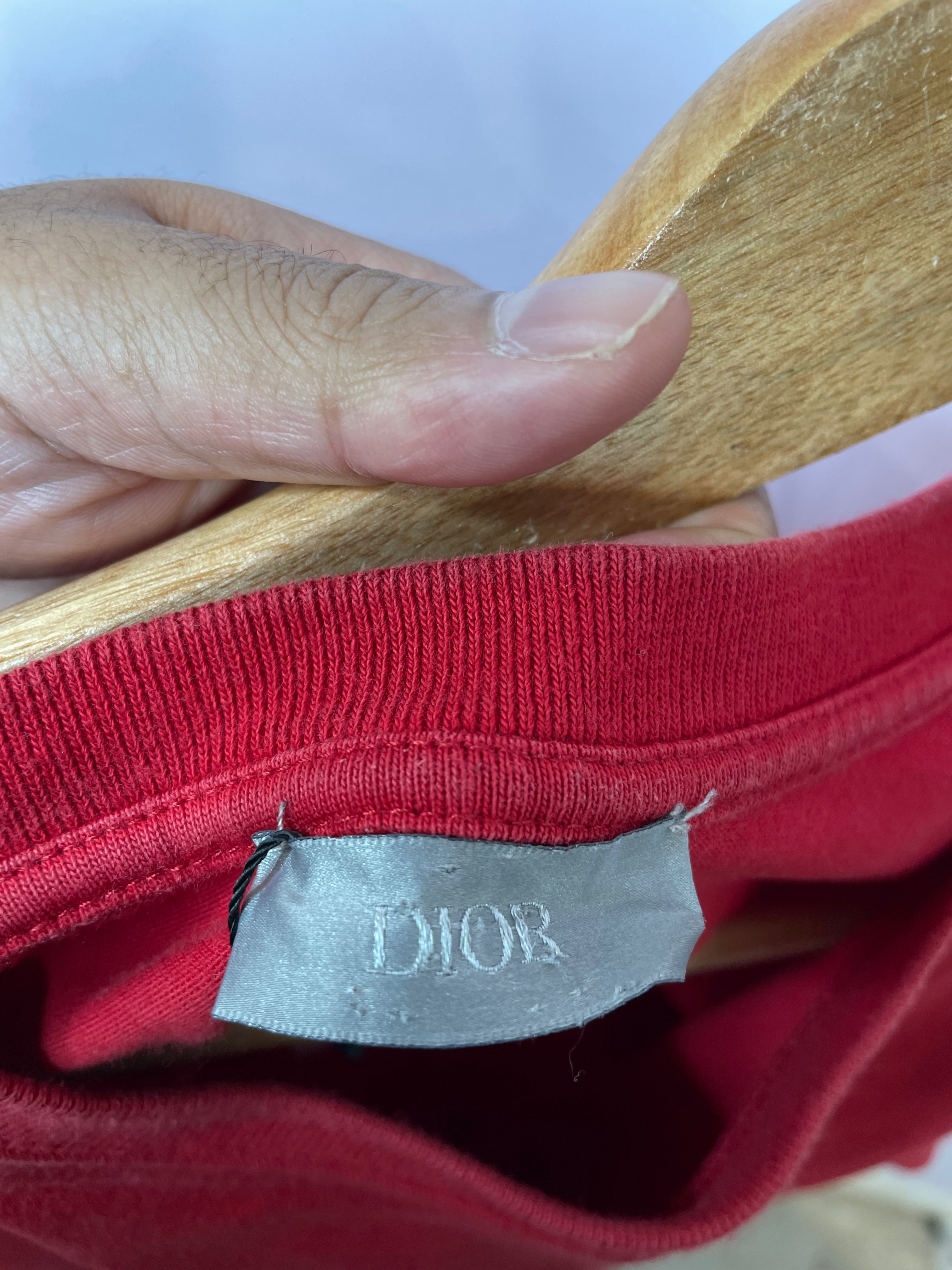 Dior CD Logo Red Tee