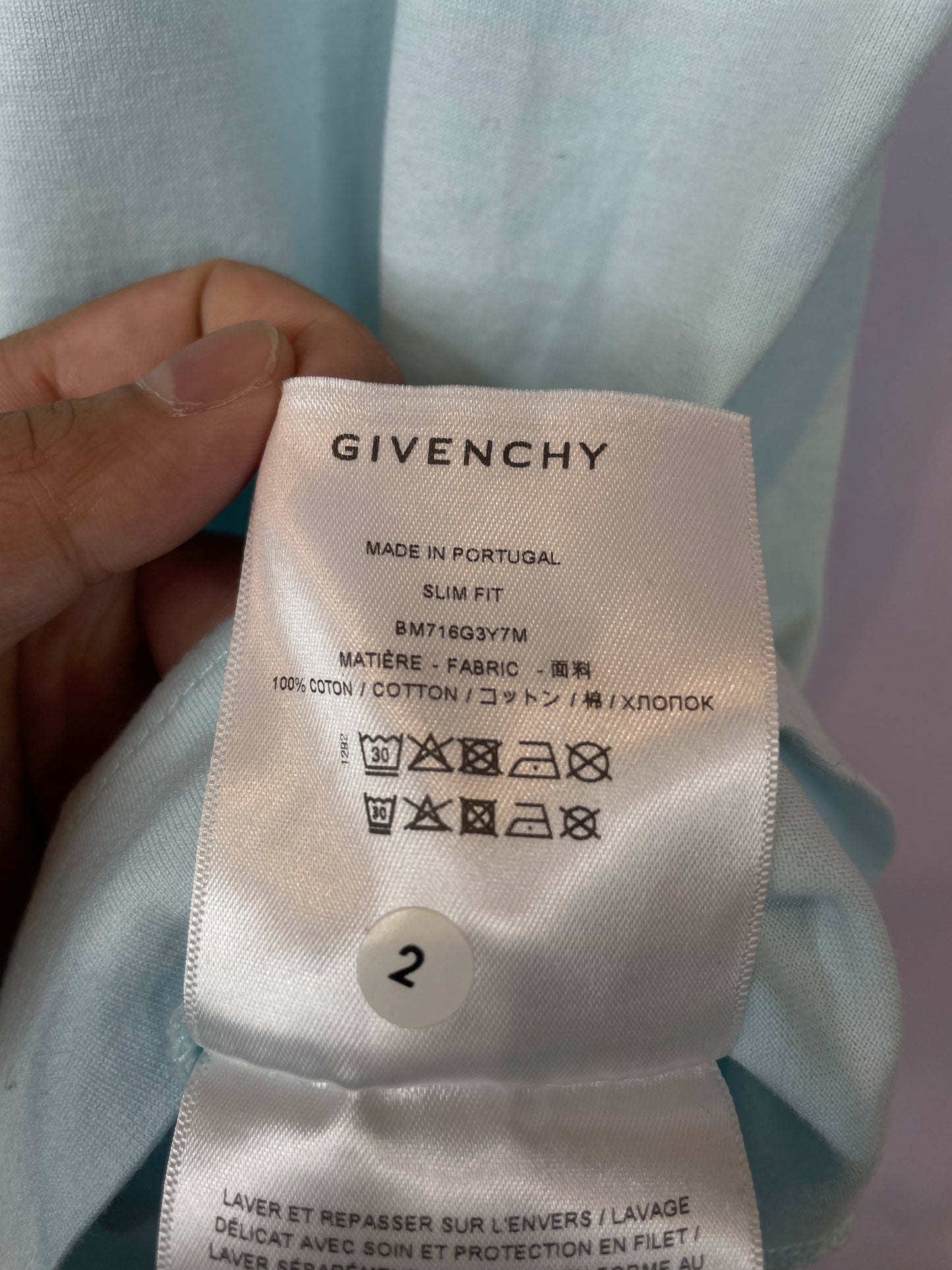 Givenchy Arc Logo Baby Blue Tee
