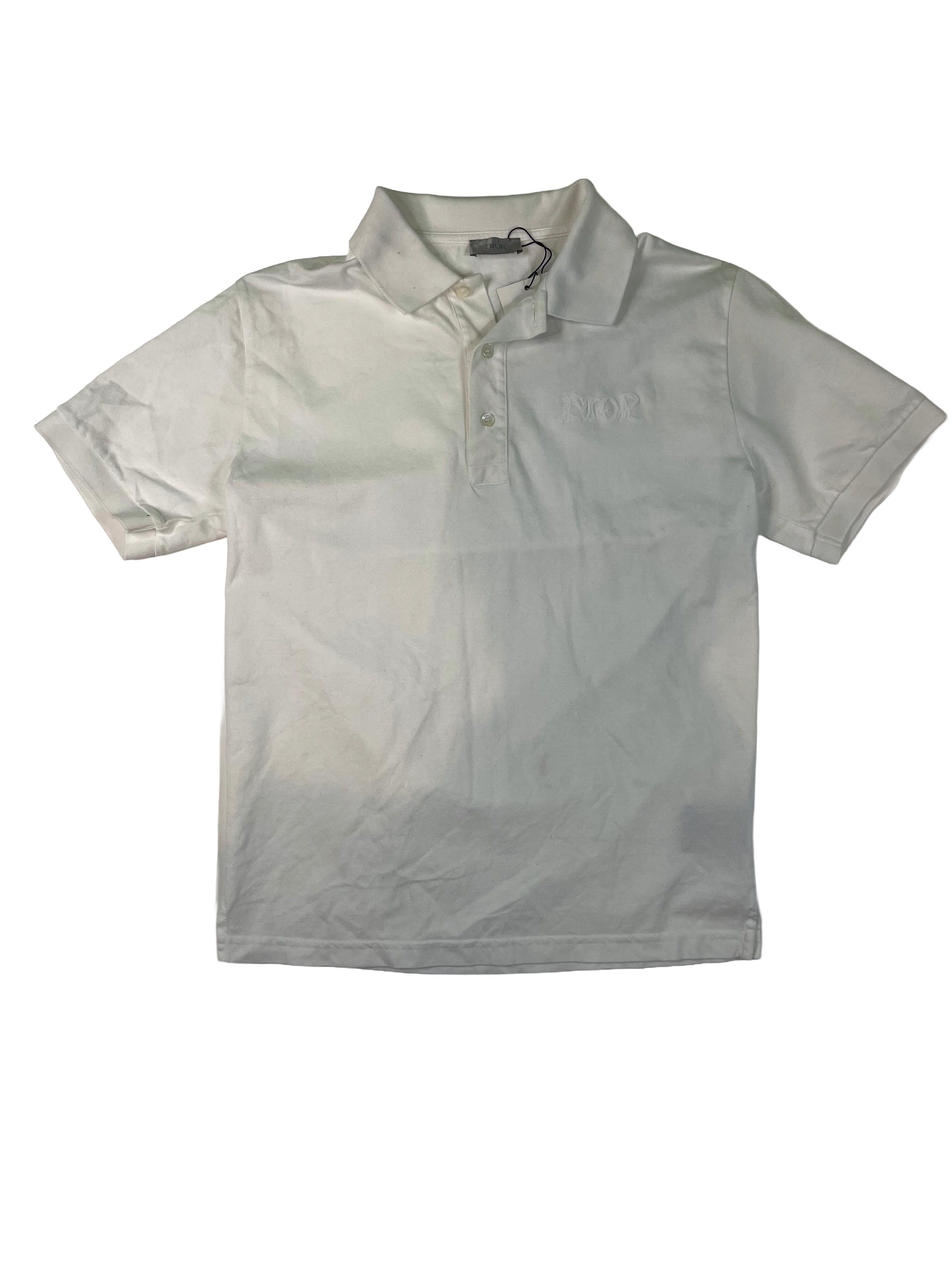 Dior Scribble Logo White Polo