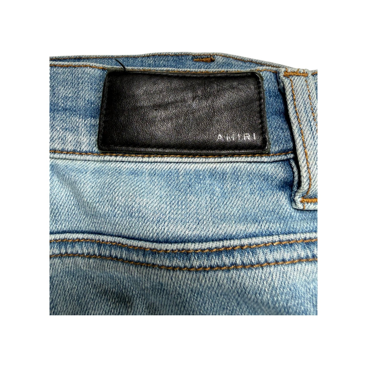 Amiri "MX1" Patch Light Wash & Black Jeans