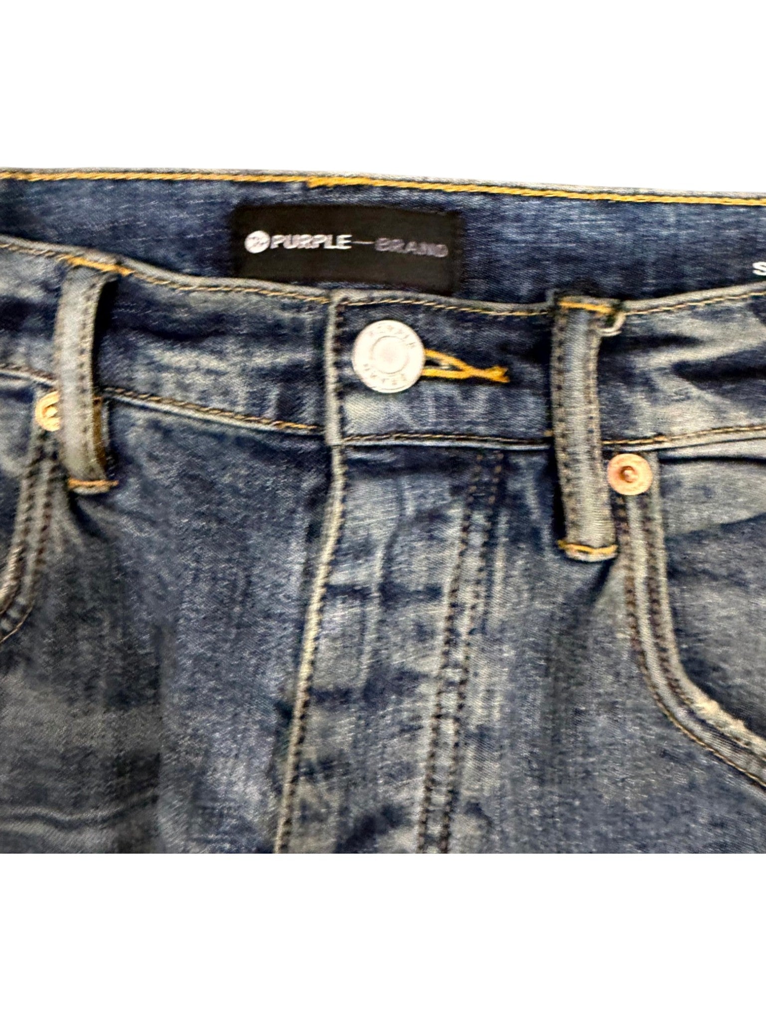 Purple Brand Paint Splatter Light Wash Jeans