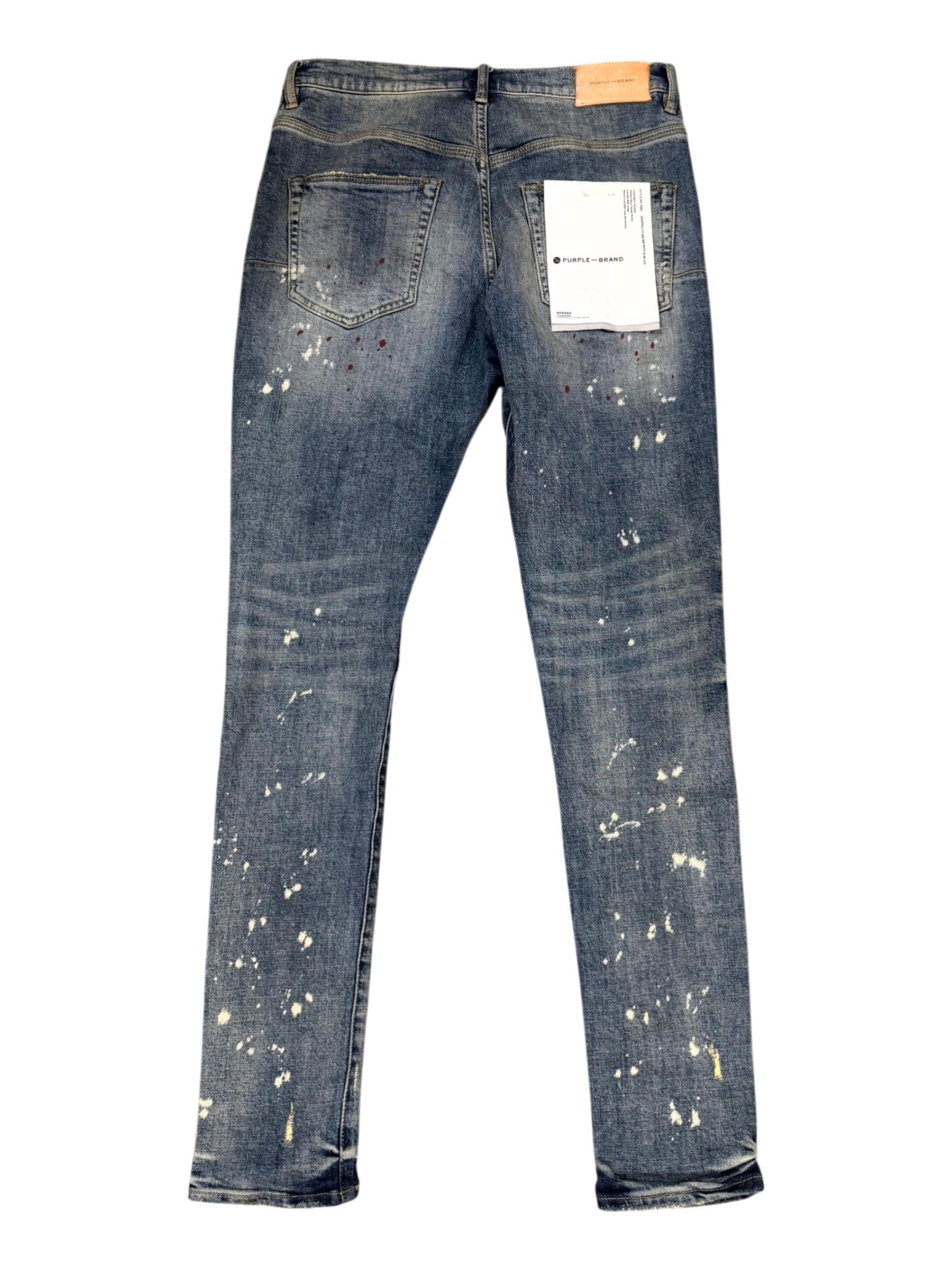 Purple Brand Paint Splatter Light Wash Jeans