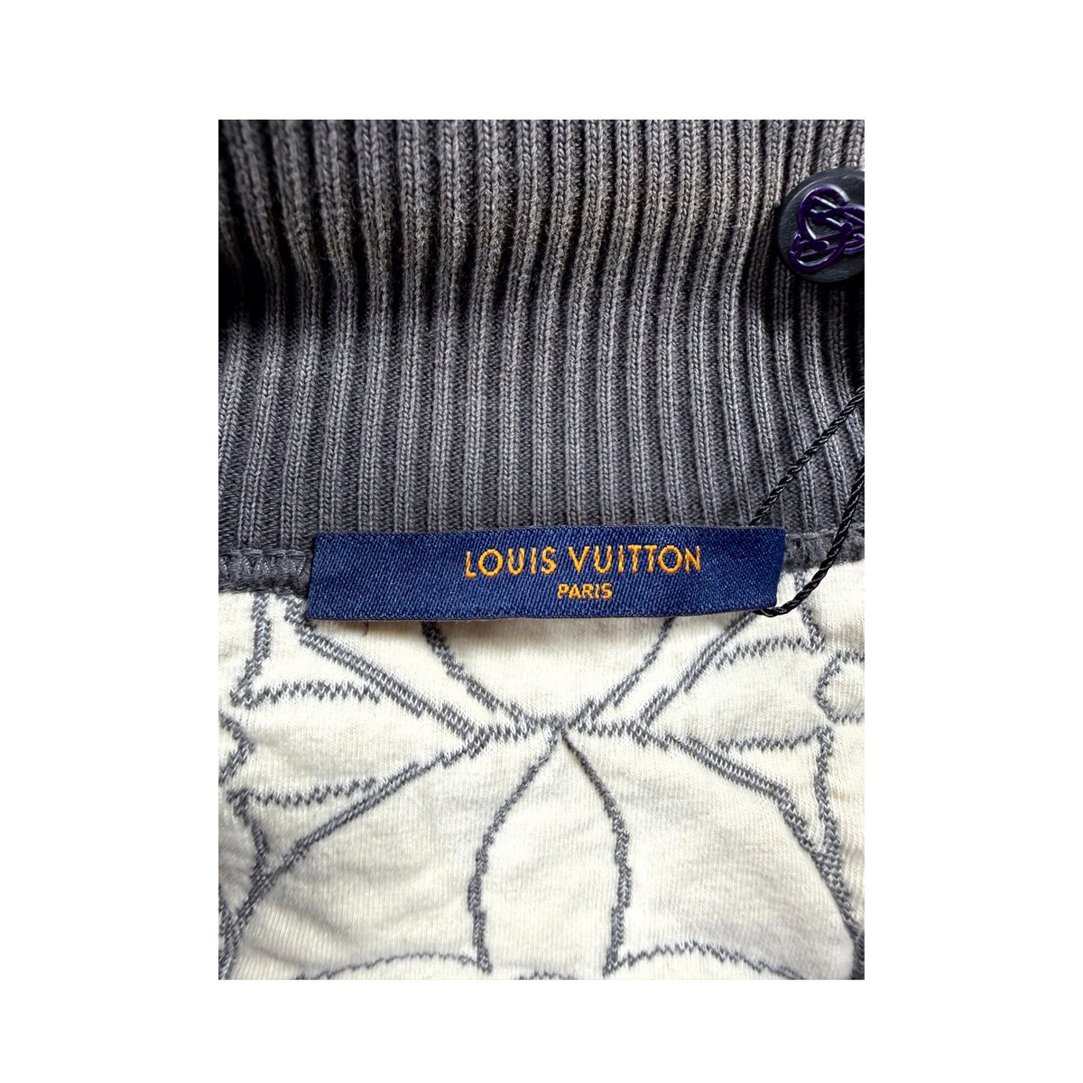 Louis Vuitton Floral Monogram Padded Grey Jacket