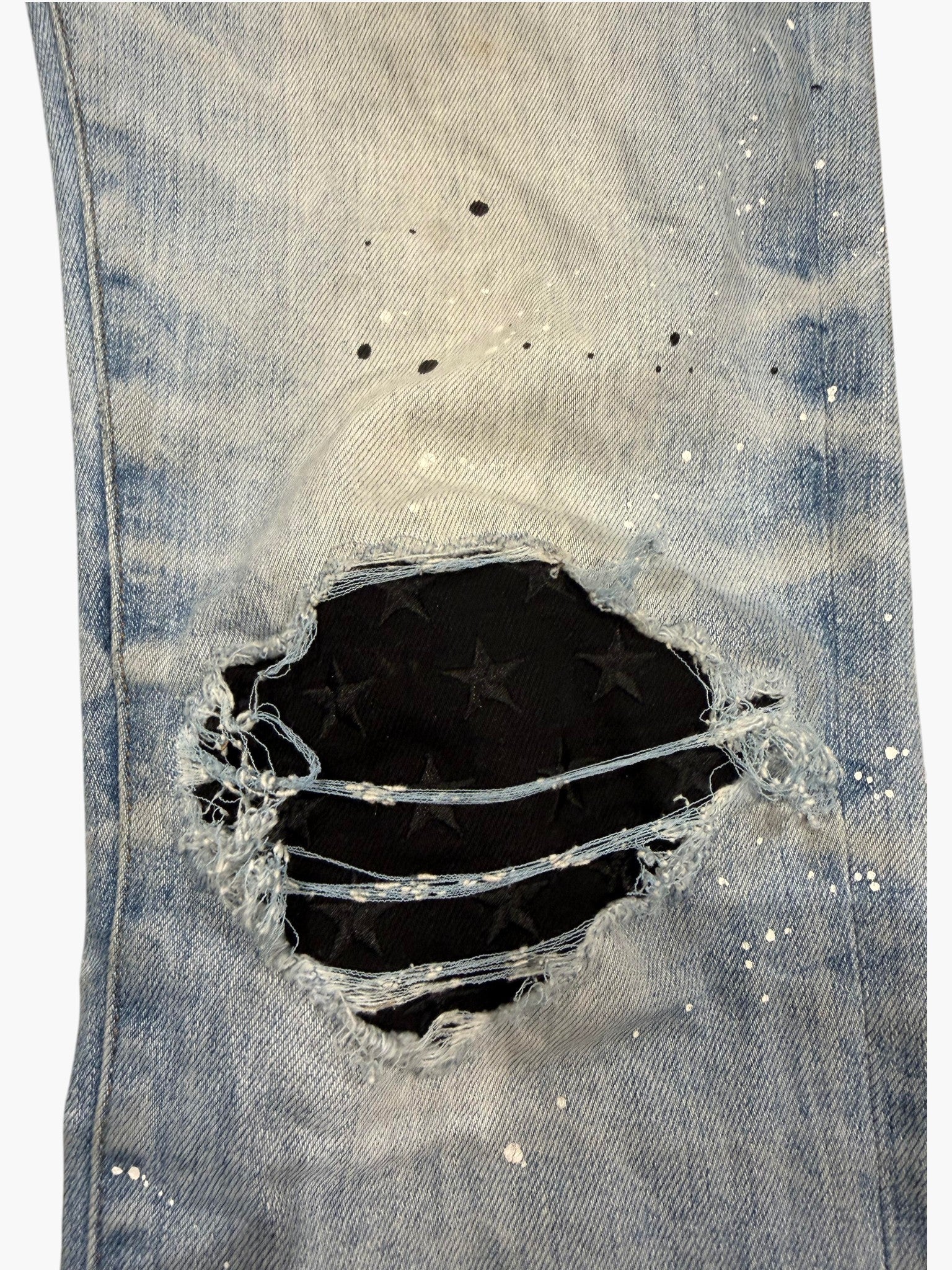 Purple Brand Knee Rip Black Jeans