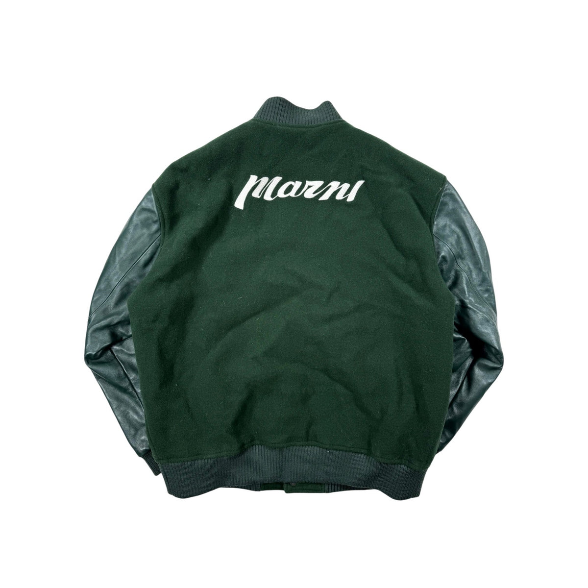 Marni Stitch Logo Bomber Green Jacket