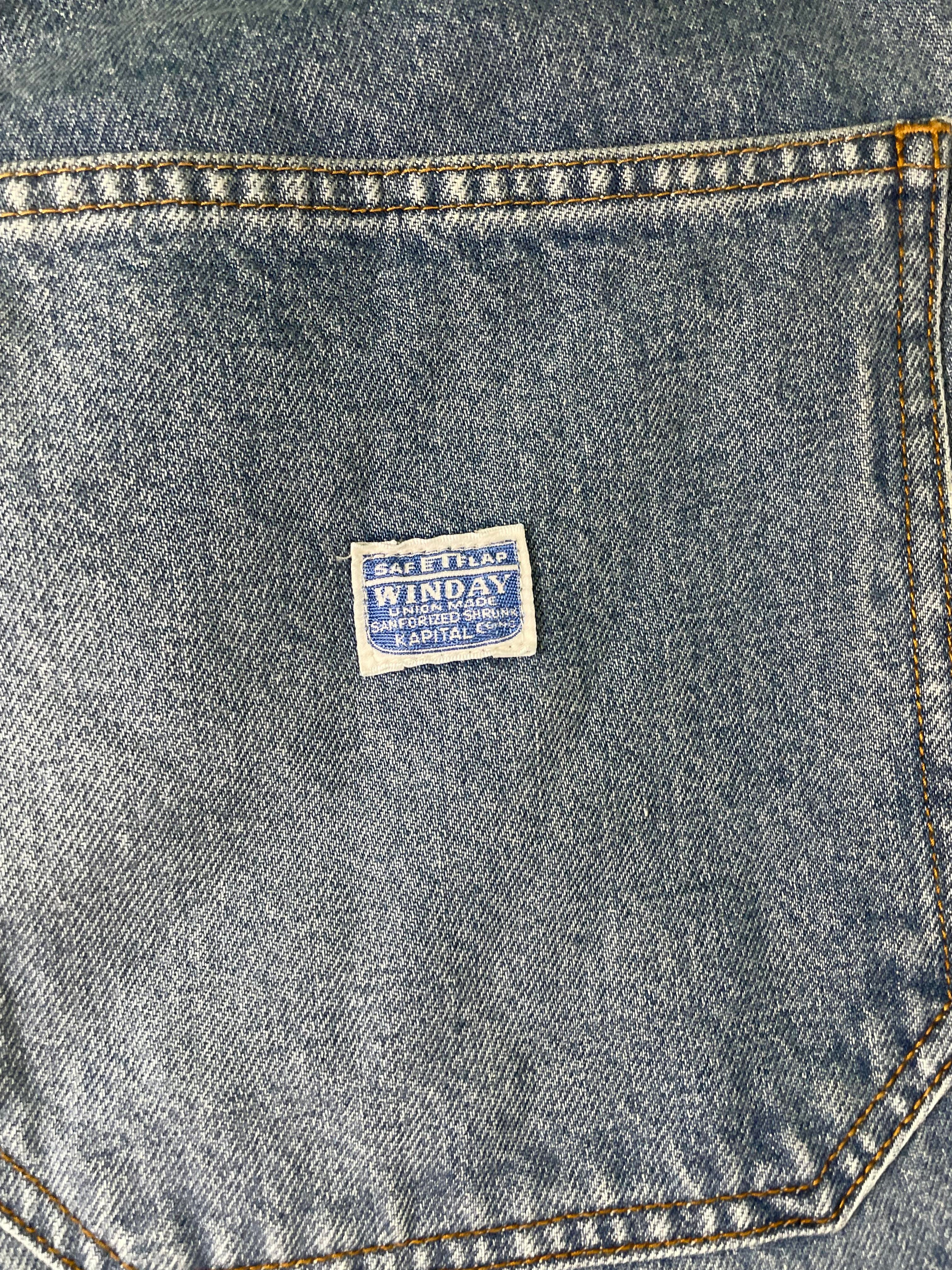 Kapital Denim Studded Light Wash Shorts