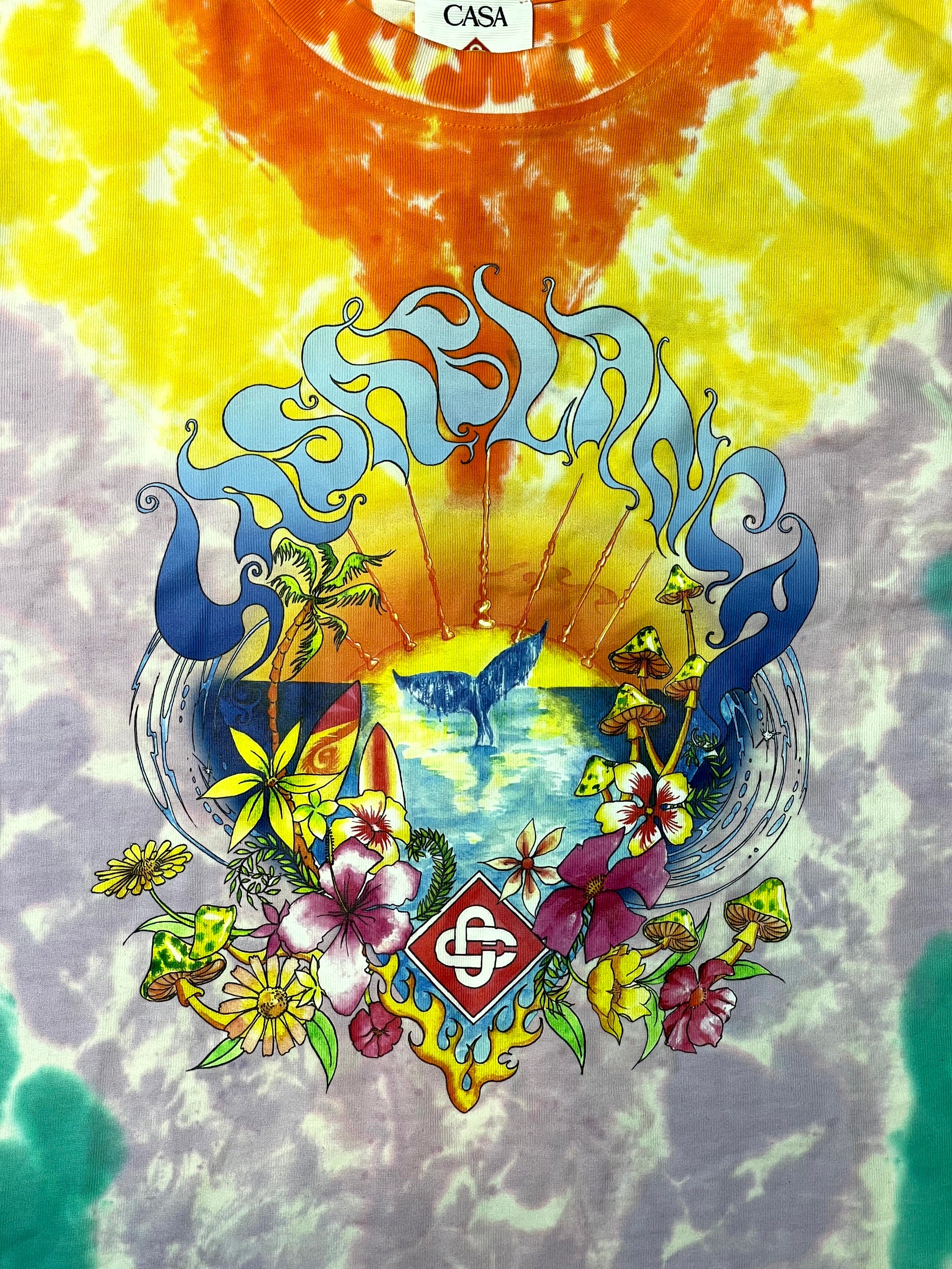 Casablanca Surf Trip Tie Dye Multicolor Tee