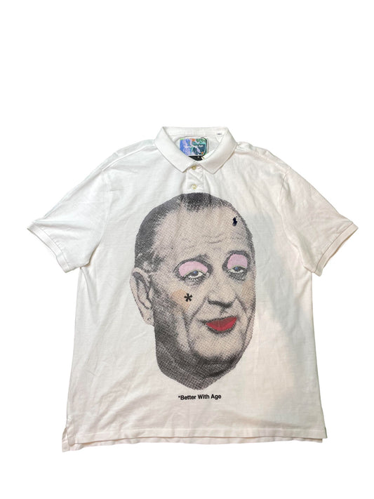 Better With Age Face White Polo Shirt