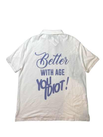 Better With Age Face White Polo Shirt