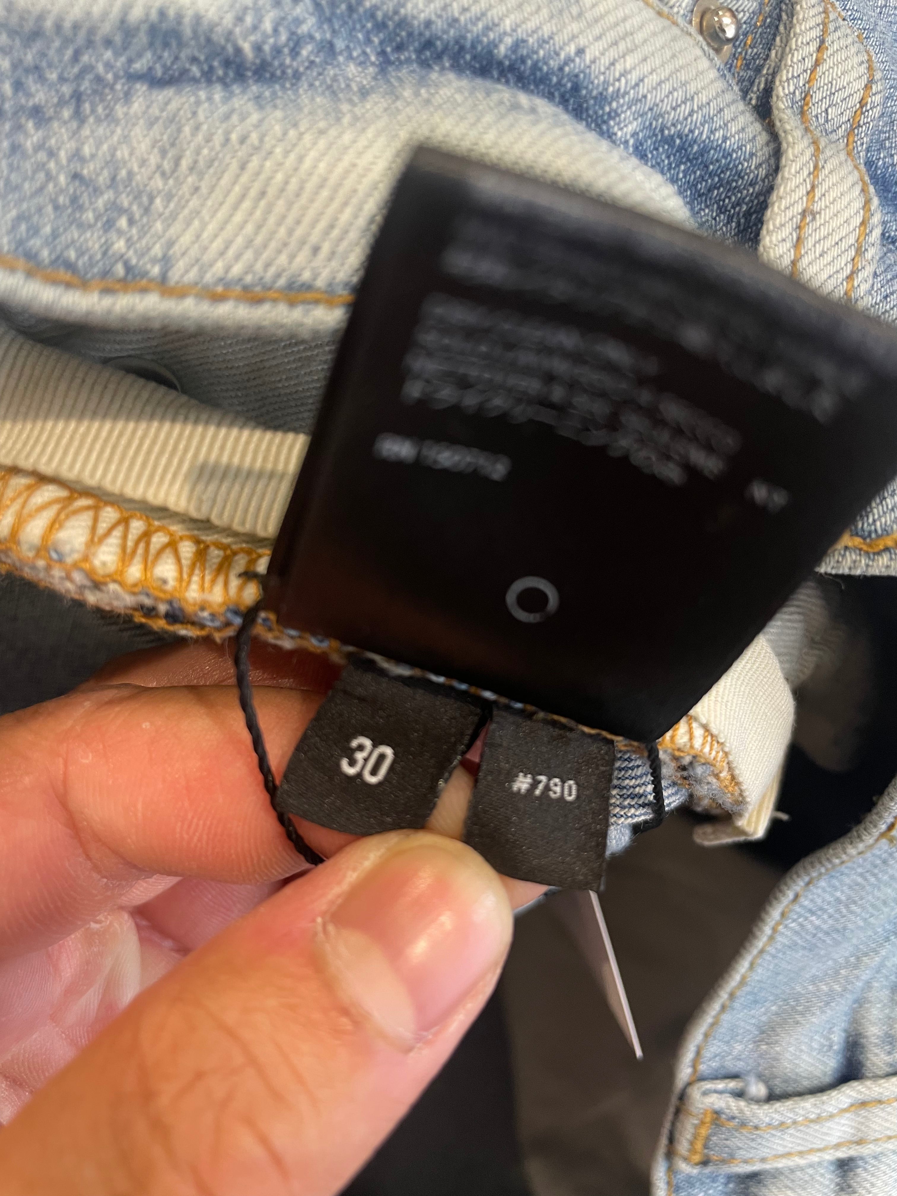 Amiri Light Wash Tie Dye Patch Blue Jeans