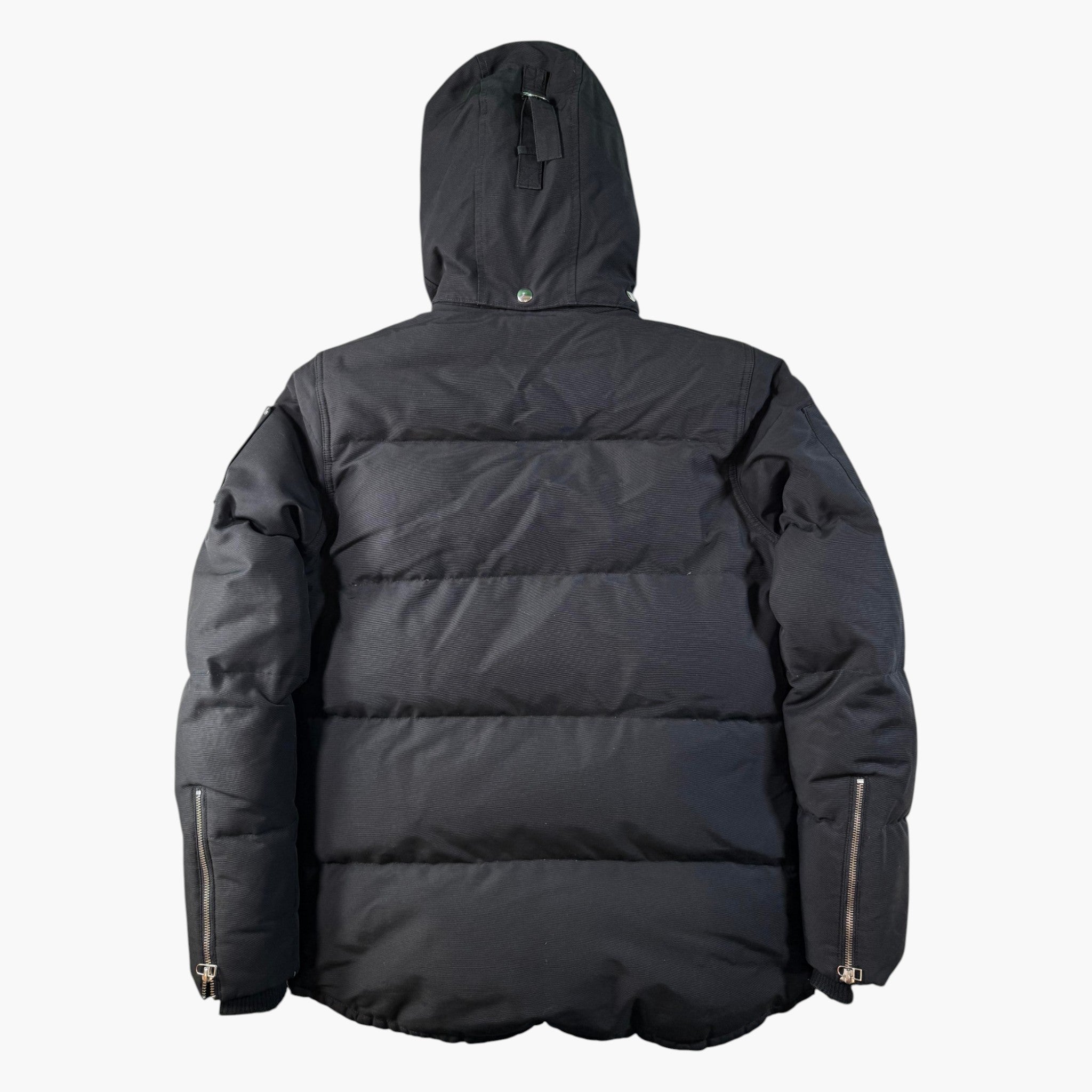 Moose Knuckles 3Q White Fur Black Jacket