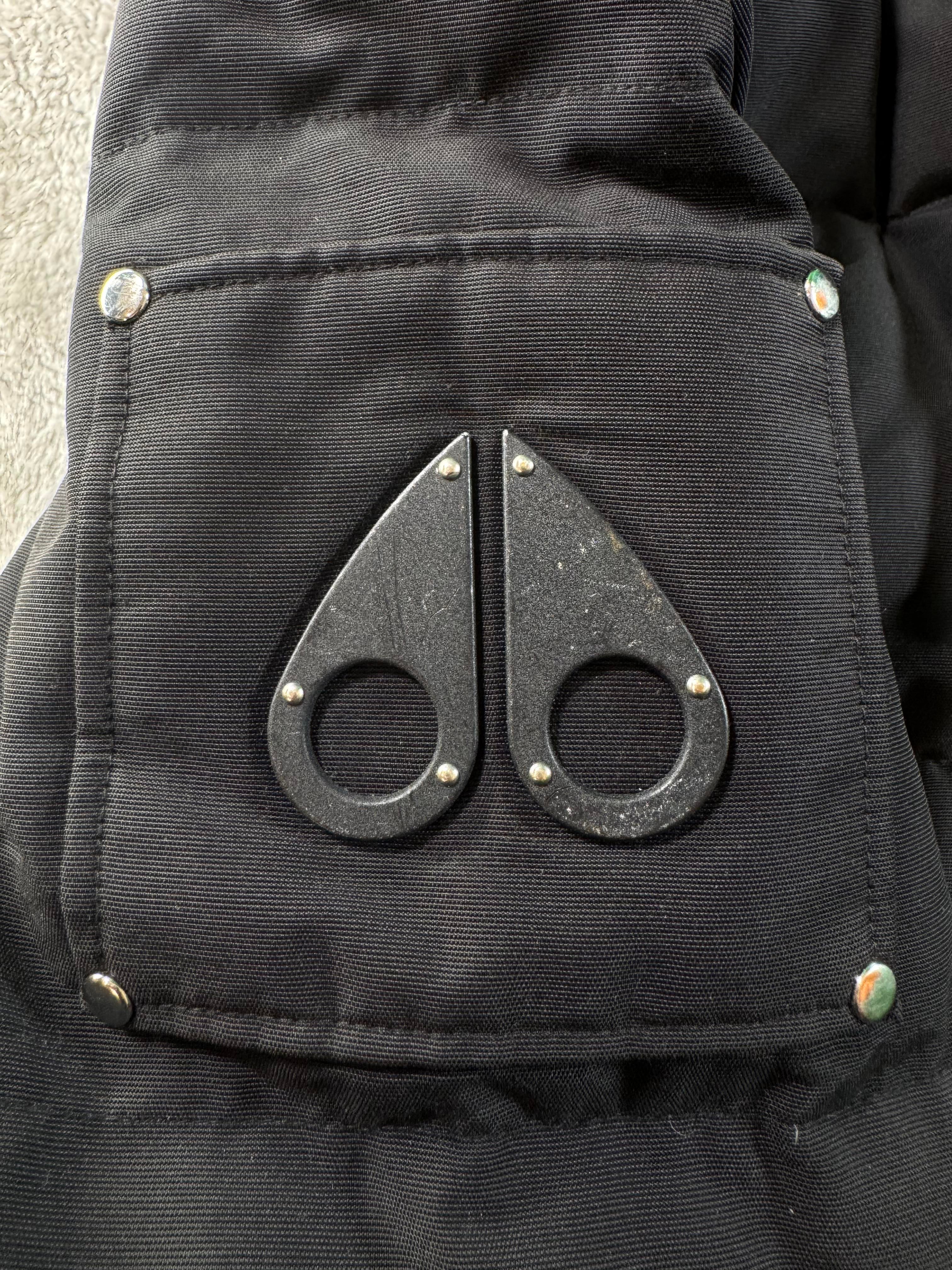 Moose Knuckles 3Q White Fur Black Jacket