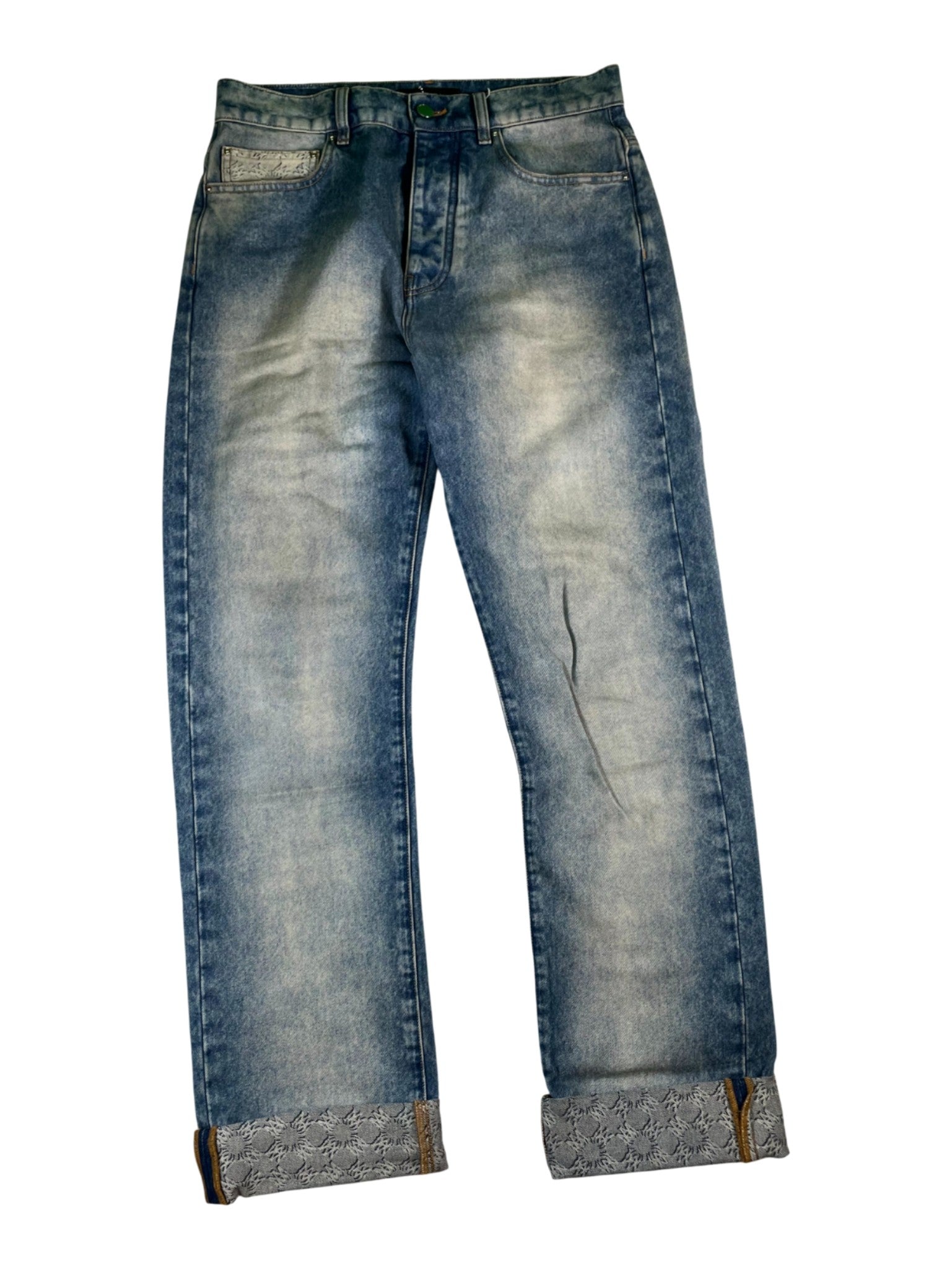 Amiri Wide Leg Thrasher Light Wash Jeans