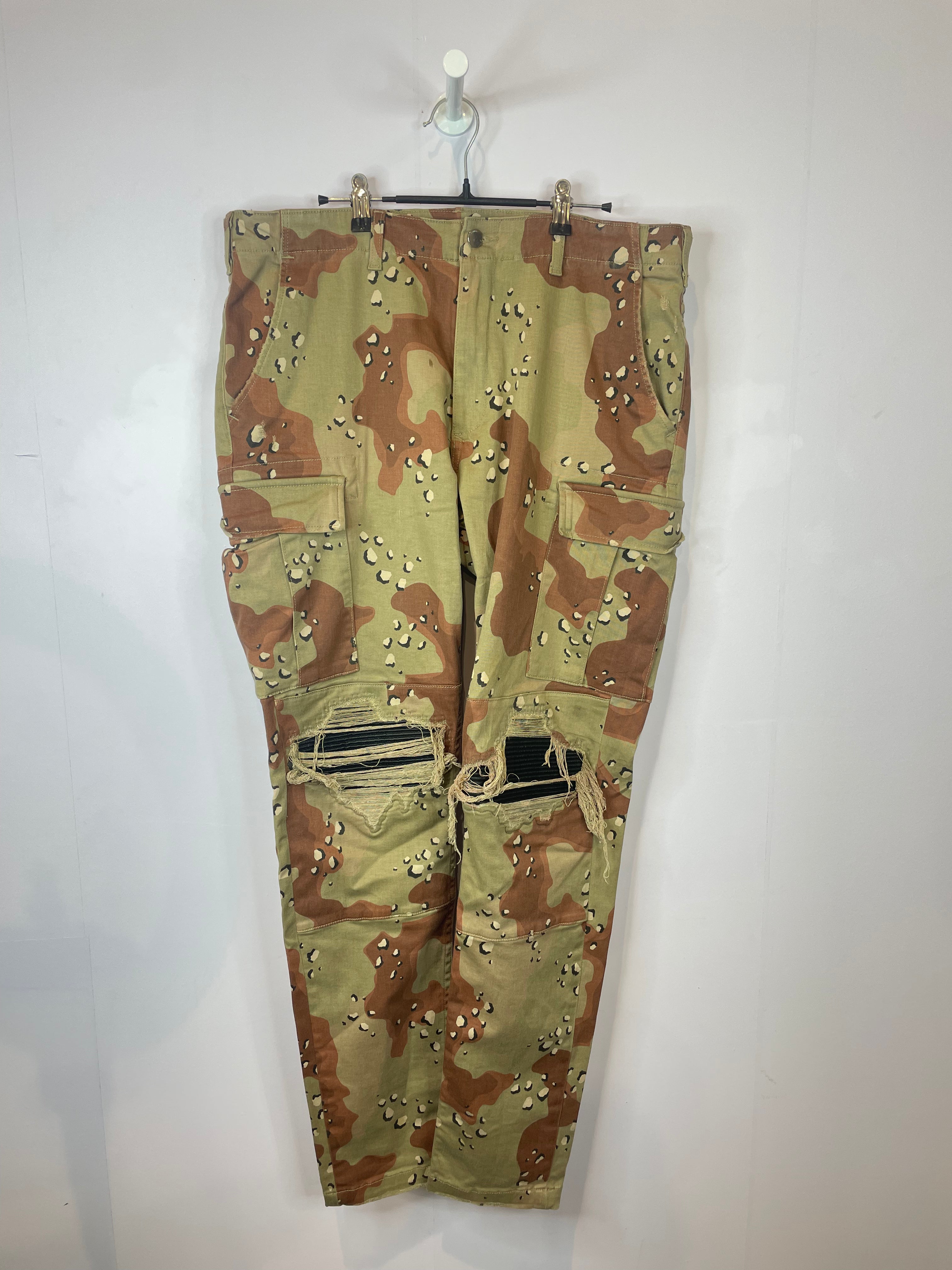 Amiri MX1 Desert Camo Black Patch Cargo Pants