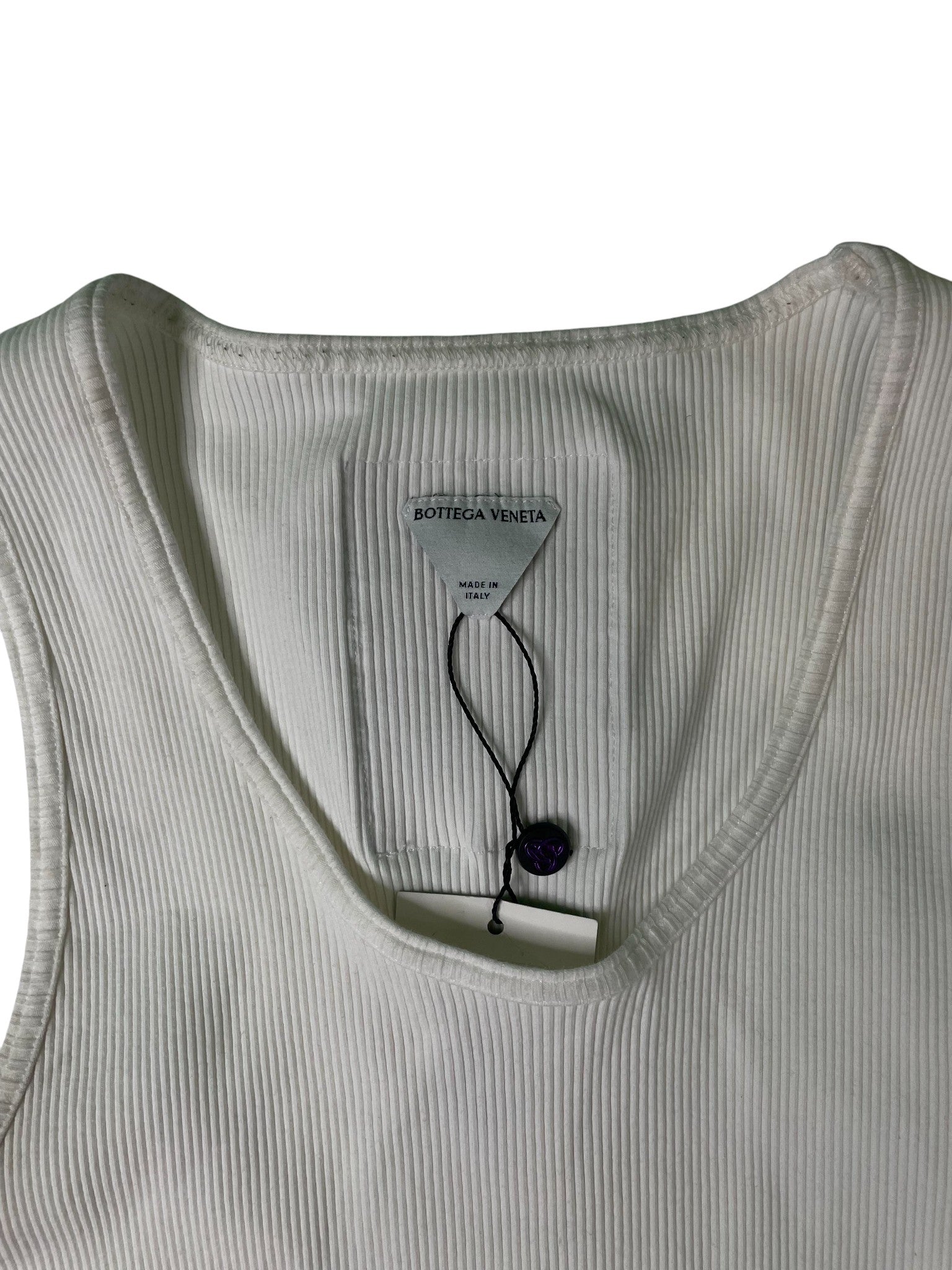 Bottega Veneta Logo White Tank Top