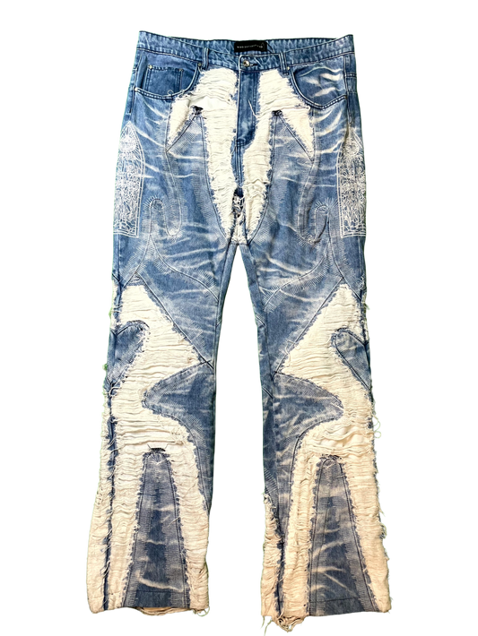 WDW Embroidered Denim Light Wash Jeans