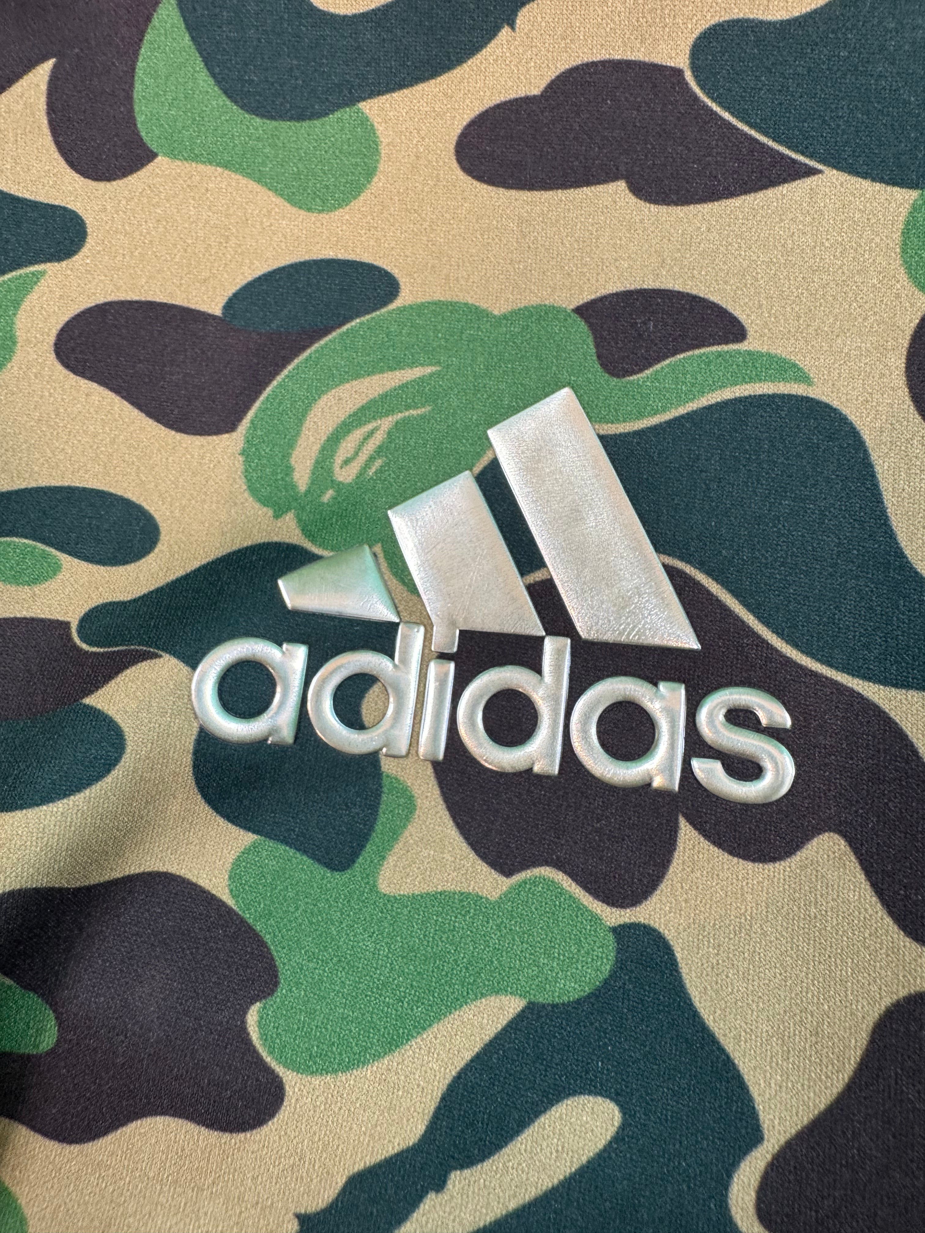 Bape x Adidas Zip Up Green Camo Hoodie