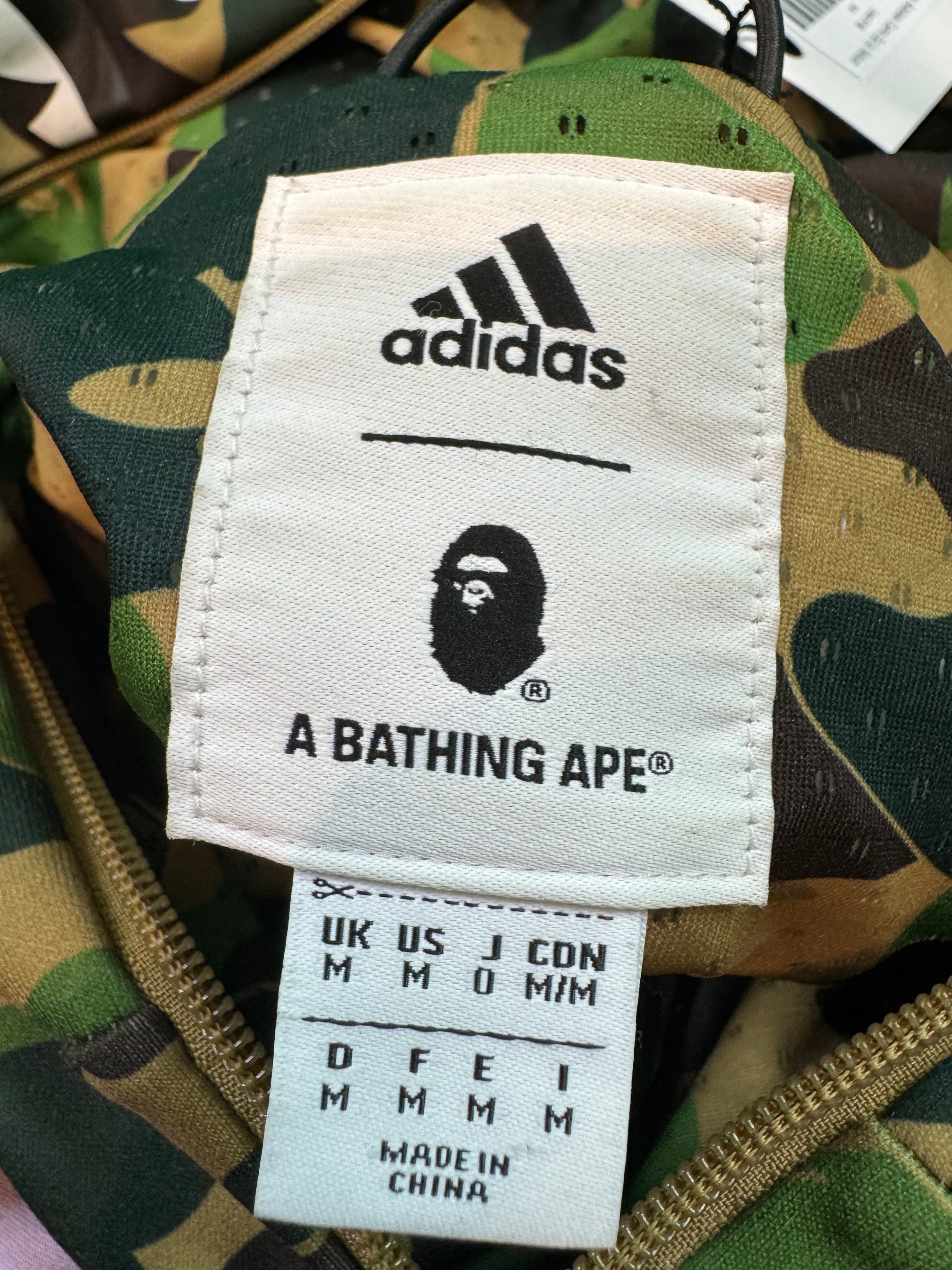 Bape x Adidas Zip Up Green Camo Hoodie